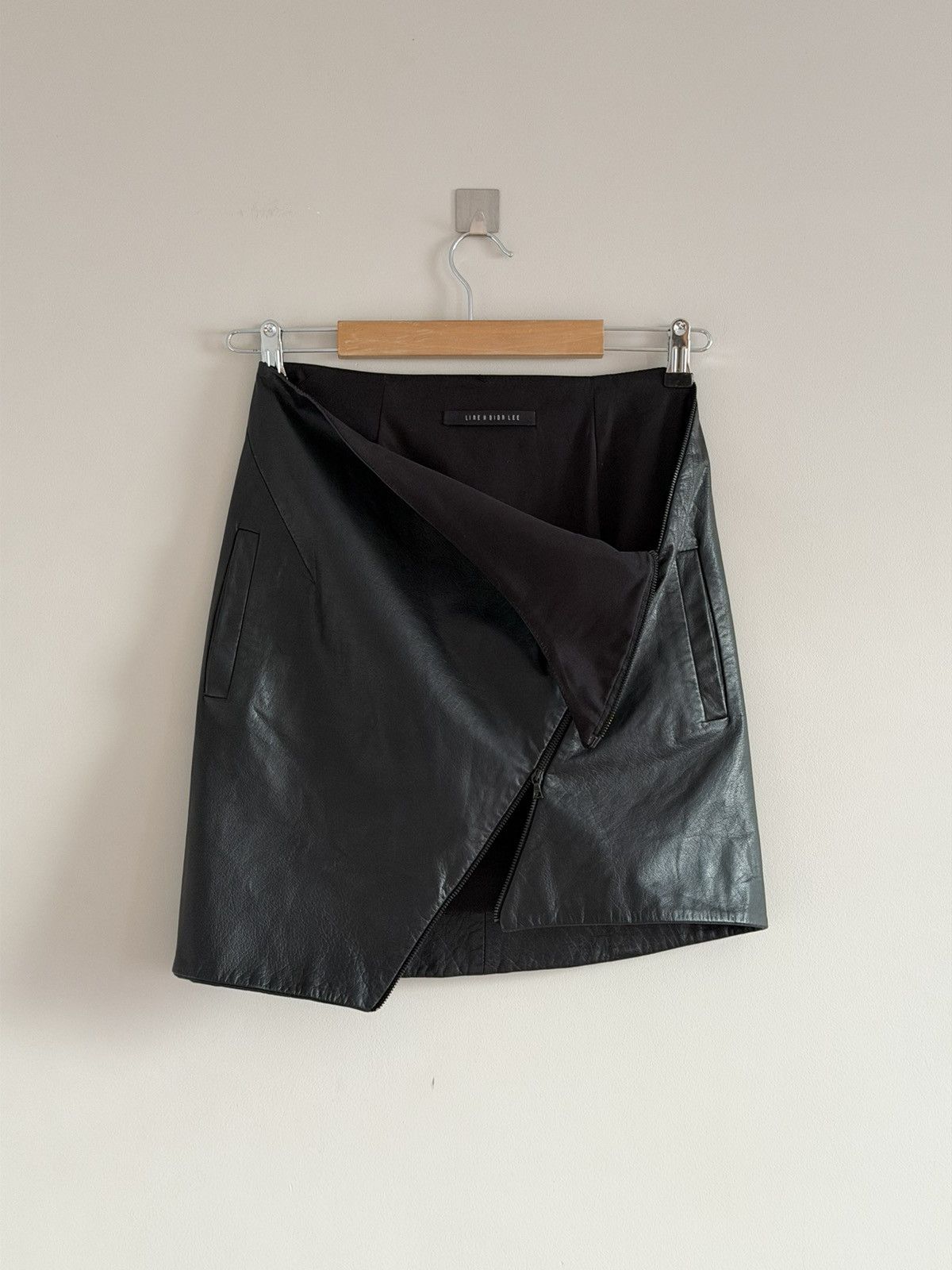 Dion Lee Dion Lee Line II Asymmetric Leather Wrap Mini Skirt Size 28" / US 6 / IT 42 - 1 Thumbnail