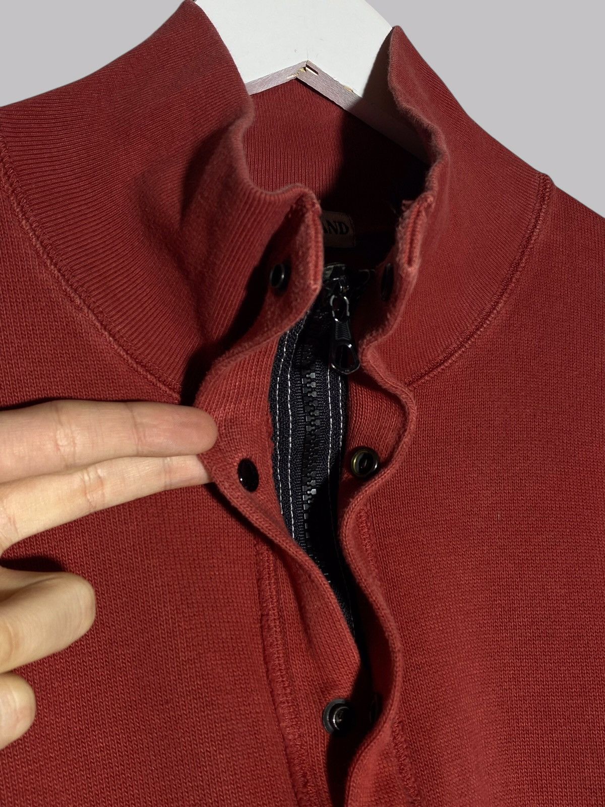 Stone Island × Vintage Stone Island Sweatshirt Pullover 1/3 Zip Button Up Size US XL / EU 56 / 4 - 5 Thumbnail