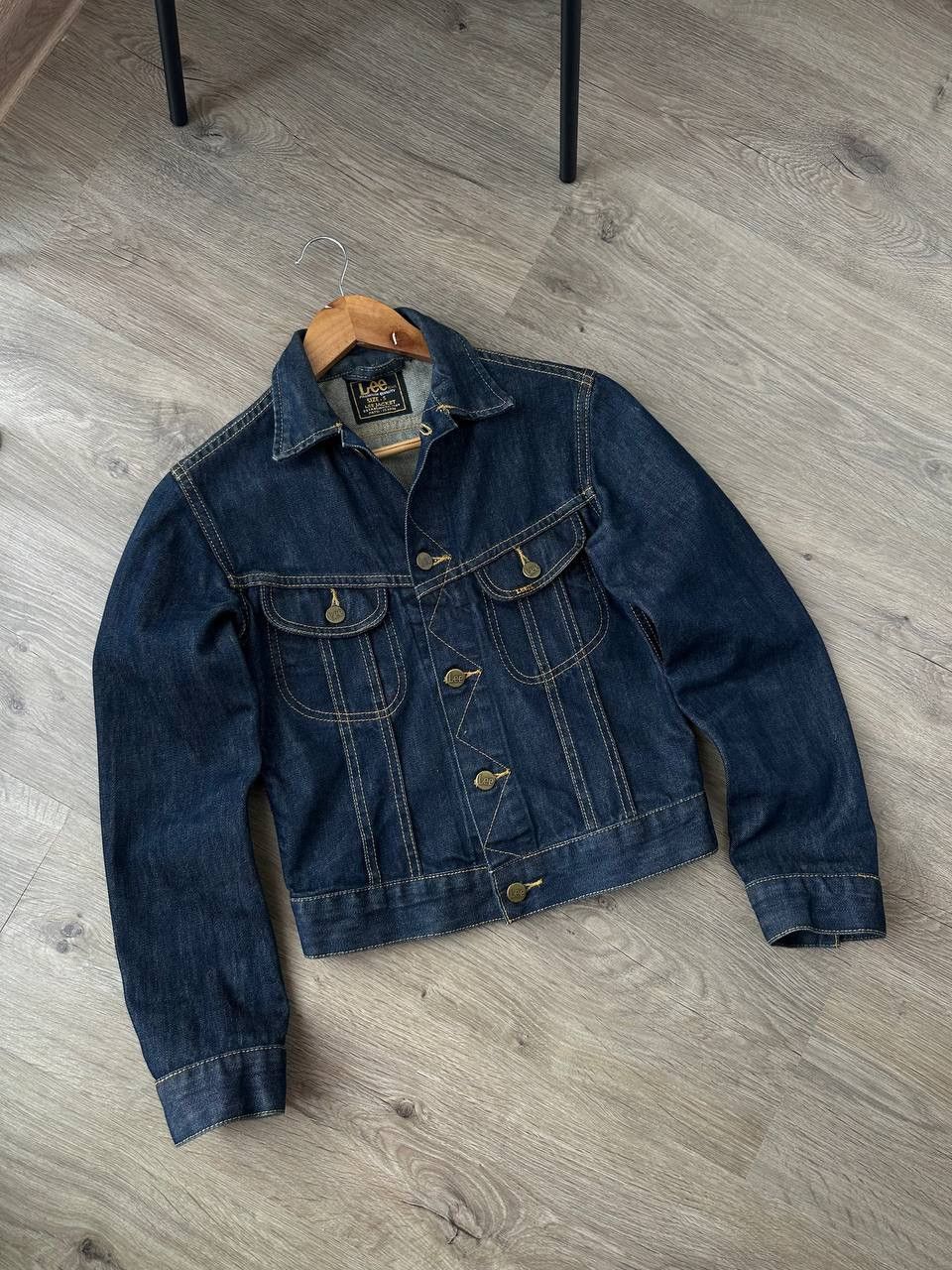 Lee Vintage Lee Slim Denim Jacket Dark Wash Trucker Style Size US S / EU 44-46 / 1 - 3 Thumbnail