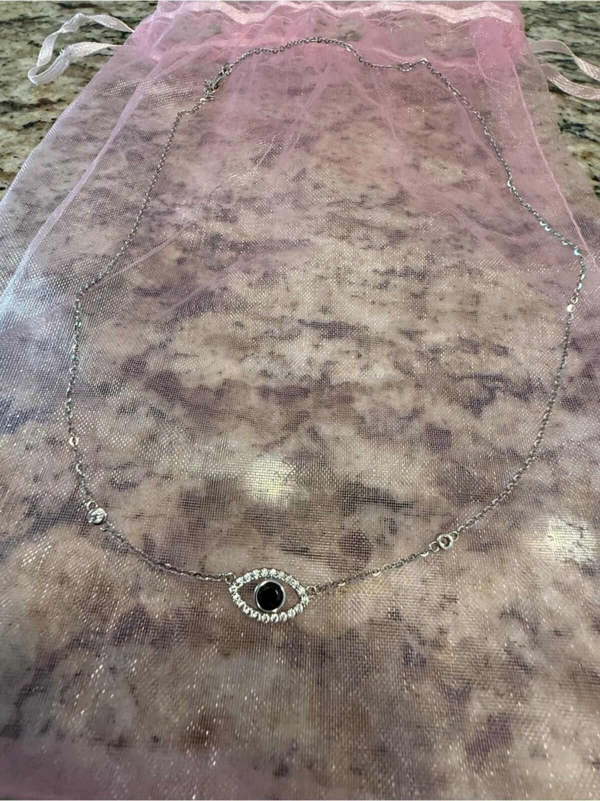Other Rhinestone blue beaded pendant silver dainty chain Size ONE SIZE - 8 Thumbnail