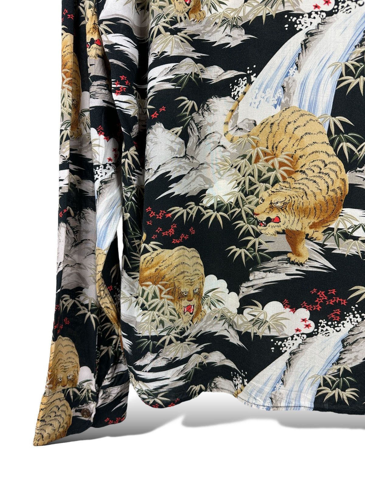 Allsaints Allsaints Sumatra Long Sleeve Shirt Tiger Print Hawaiian Size US S / EU 44-46 / 1 - 20 Thumbnail