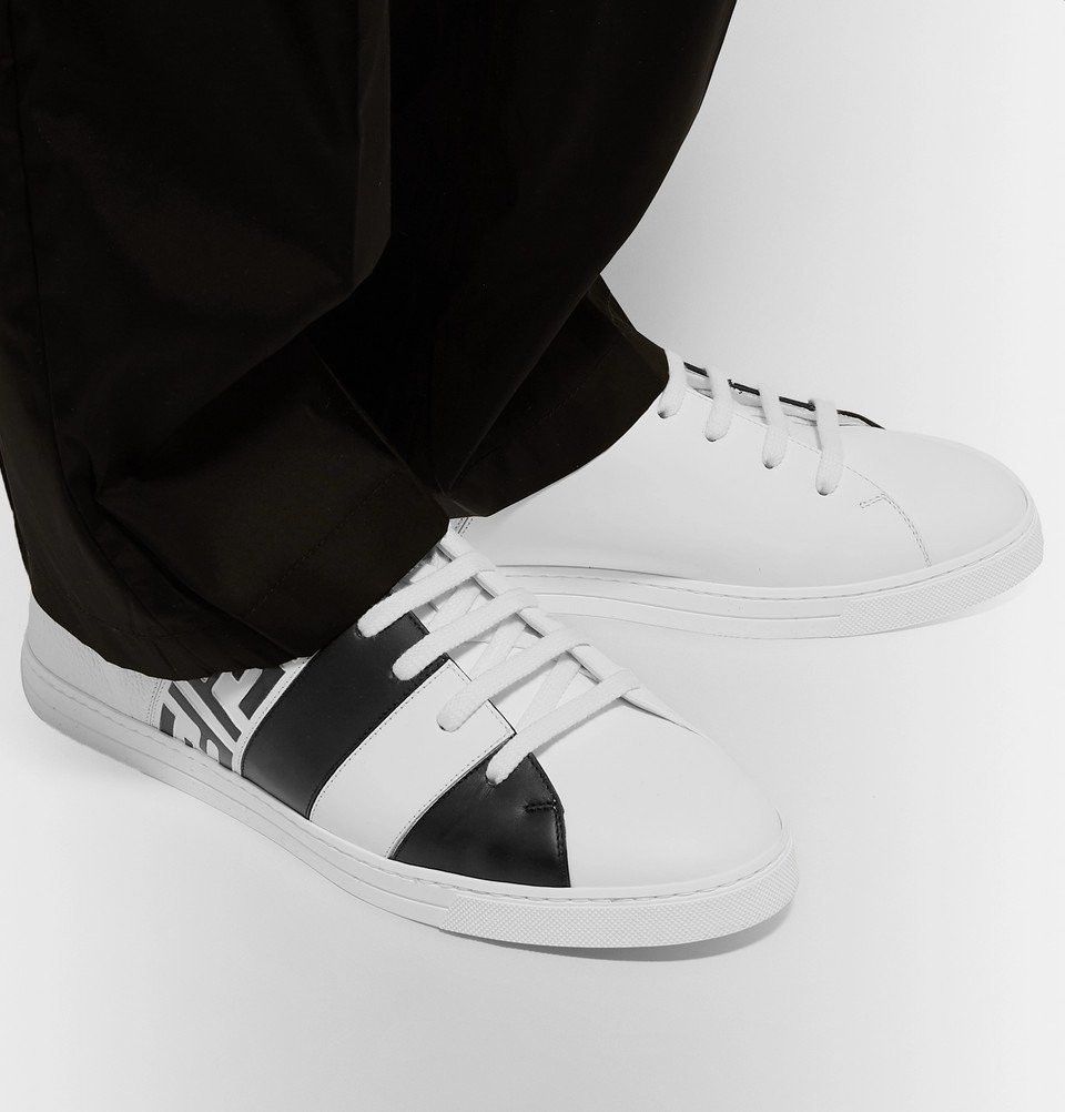 Fendi Fendi Black Leather FF Logo Low Trainer Sneaker UK 9 US 10 Size US 10 / EU 43 - 5 Thumbnail