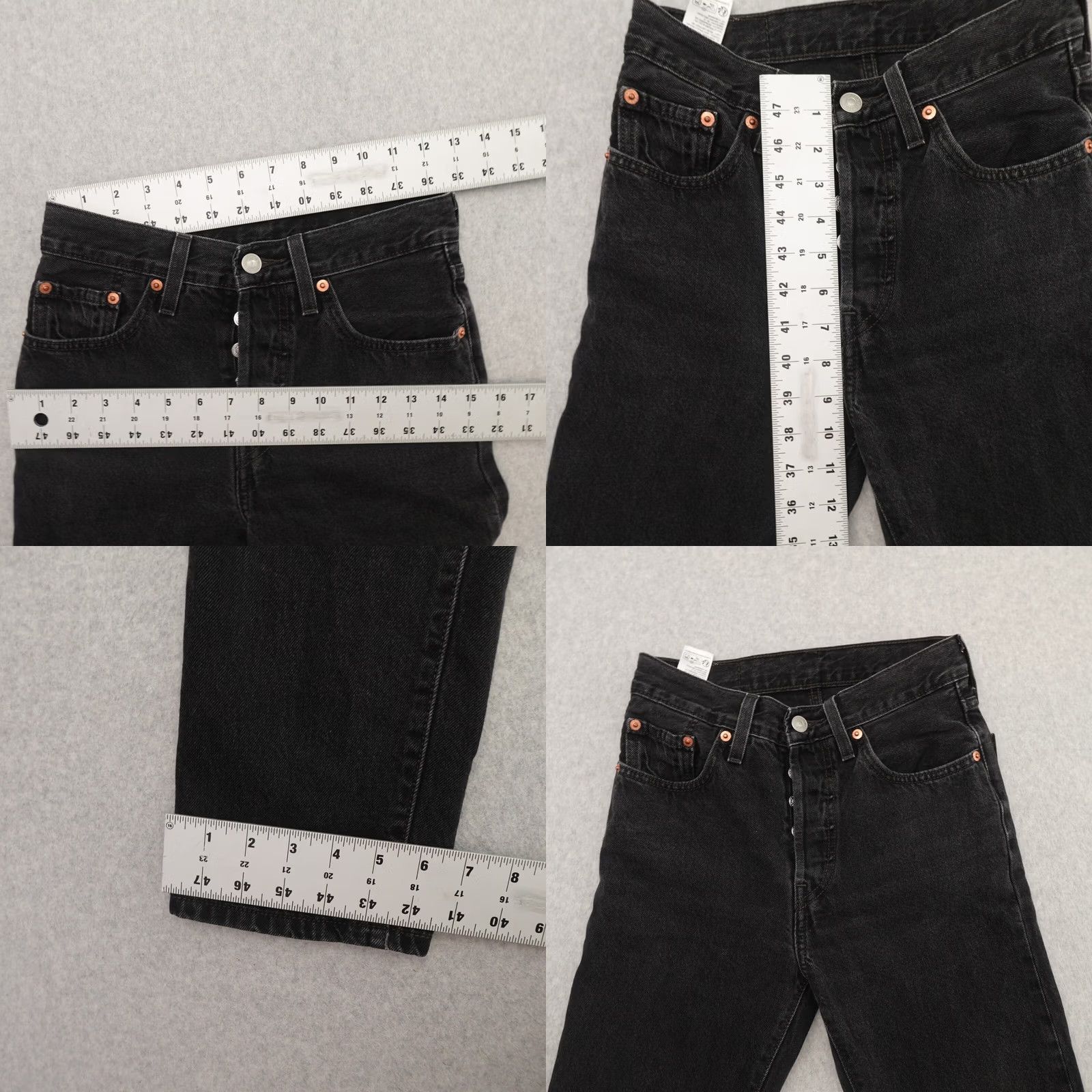 Levi's Levi's 501 Jeans Womens 24 (24X25) Black Cotton Denim Straight 90s Vintage Brand Size 24 Womens Jeans Jeans Size 42" / US 20 - 8 Thumbnail