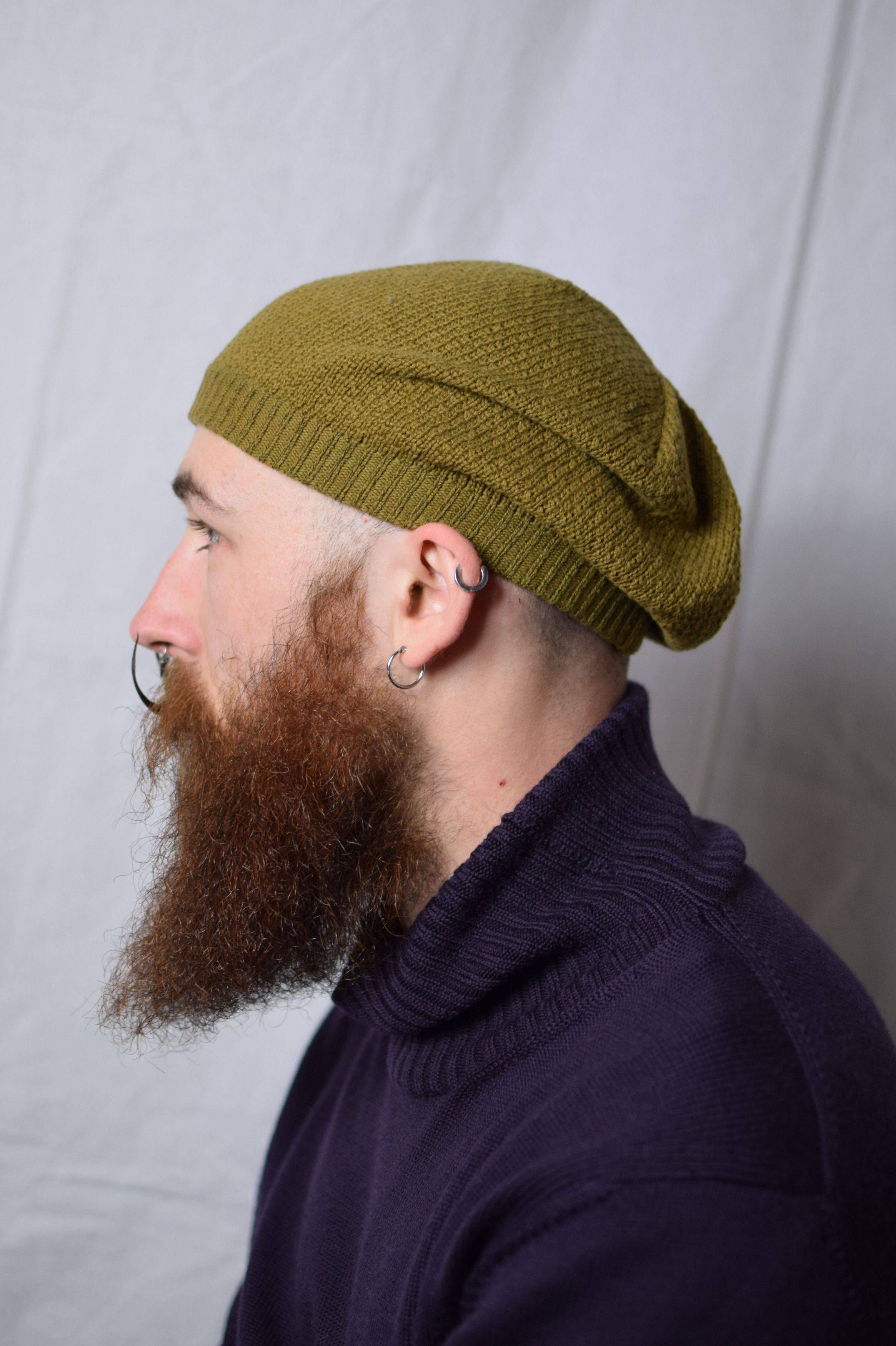 Yohji Yamamoto YYPH SS99 Khaki Knit Cap - HC-H01-056 Size ONE SIZE - 3 Thumbnail