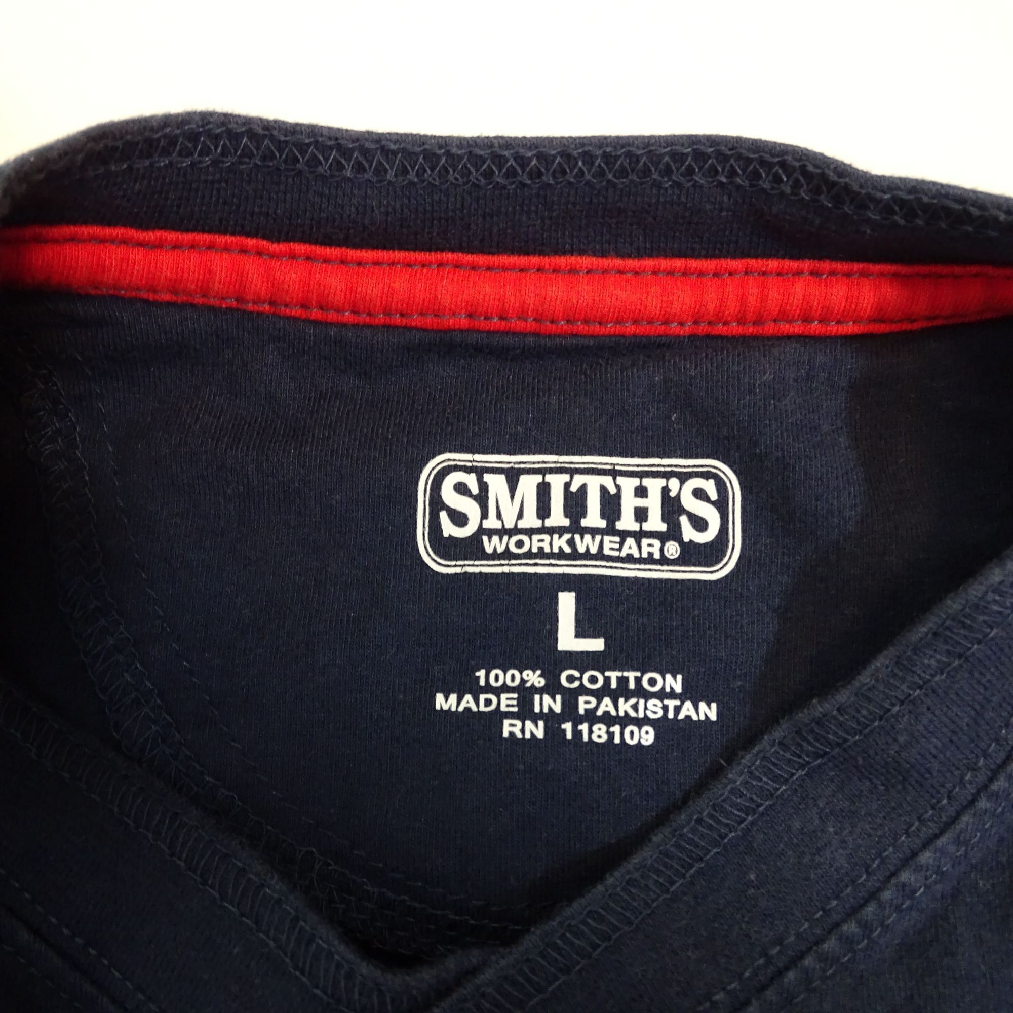 Other Smiths Workwear Men Navy Blue Henley Shirt Size L Short Slv Size US L / EU 52-54 / 3 - 6 Thumbnail