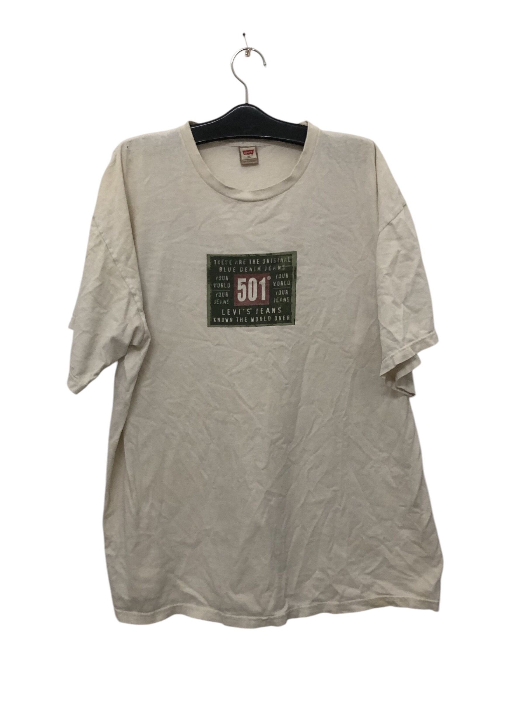 Levi's Vintage Clothing × Vintage Vintage 90s Levi’s 501 Made In Usa Tshirt Size US XL / EU 56 / 4 - 1 Thumbnail