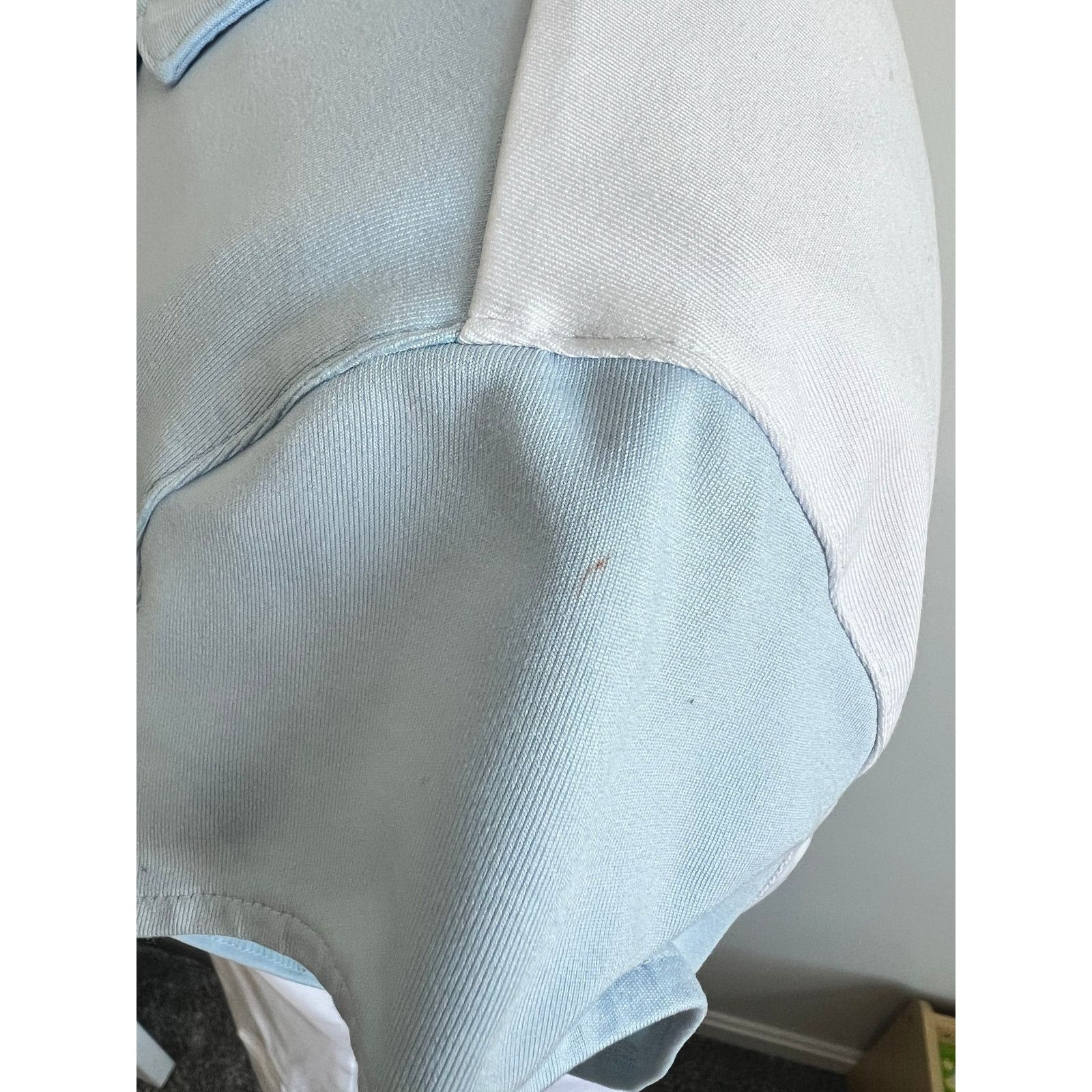 Adidas Adidas Women's Blue & White Short Sleeve Tennis Polo Large Size L / US 10 / IT 46 - 4 Thumbnail