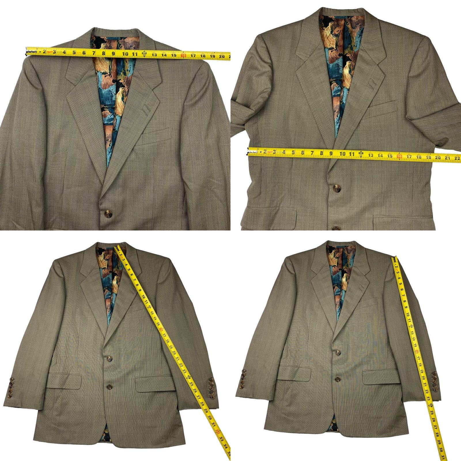 Vintage Hickey Freeman Blazer Mens 100% Wool 2-Button Brown Plaid 40 Short Size US 40 / EU 56 - 8 Thumbnail