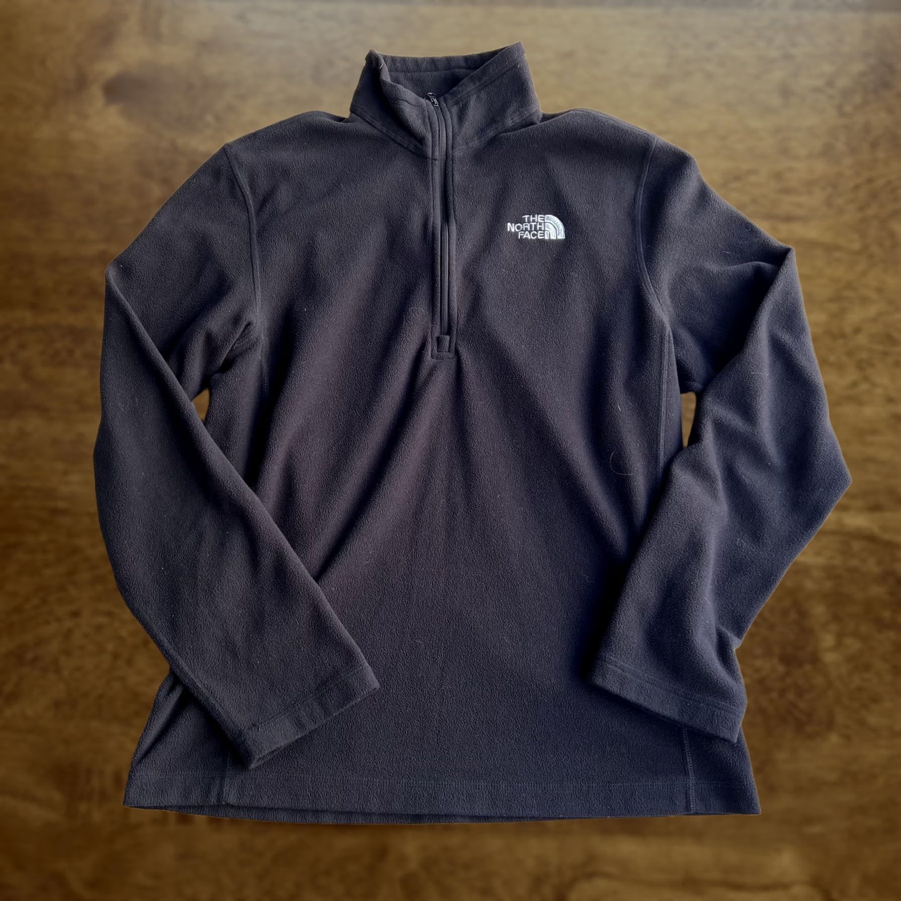 The North Face The North Face Sweater Mens Small Black 1/4 Zip Fleece Pullover Hiking Outdoor Size US S / EU 44-46 / 1 - 1 Thumbnail