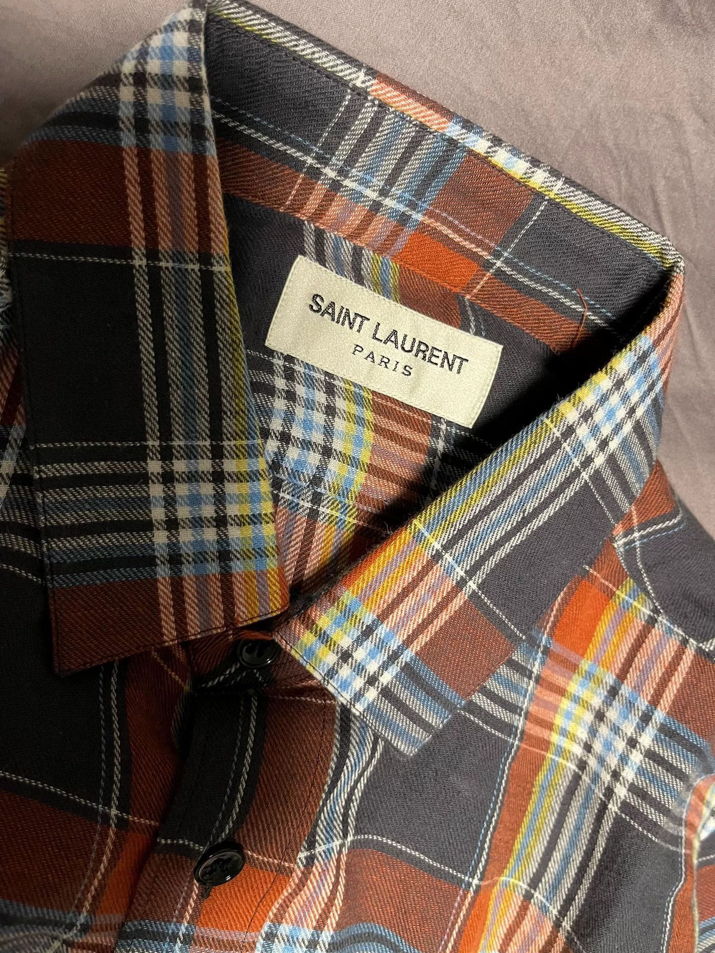 Saint Laurent Paris saint laurent plaid long sleeve shirt. Size US S / EU 44-46 / 1 - 3 Thumbnail