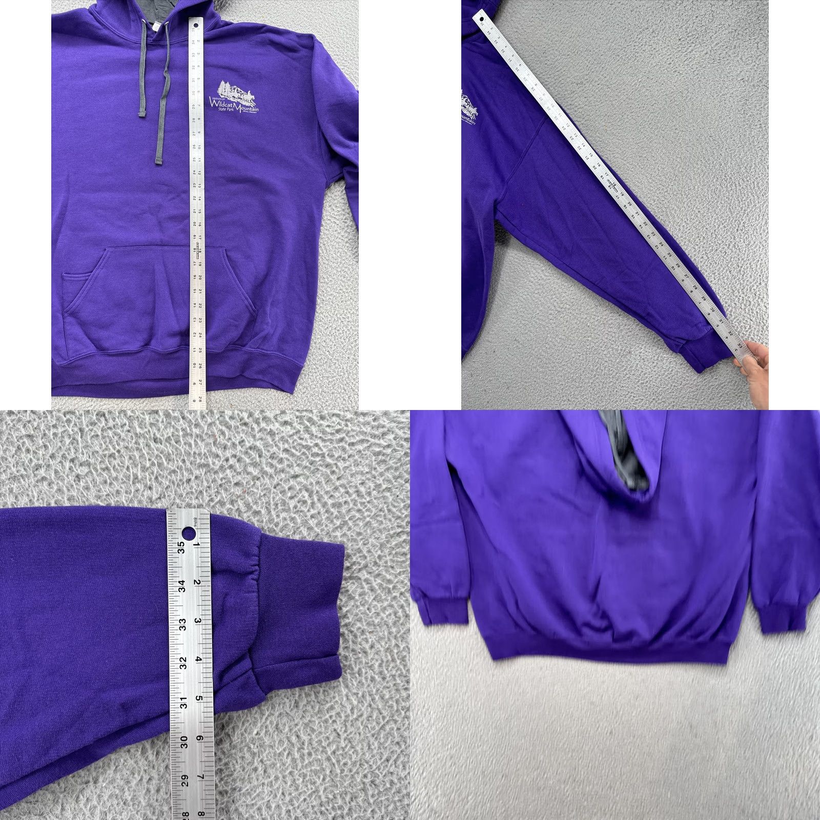 Fruit Of The Loom Wildcat Mountain State Park Ontario Wisconsin Purple Hoodie Sweatshirt 2XL Mens Shirt Pullover Sweatshirt Purple 2XL Size US XXL / EU 58 / 5 - 8 Thumbnail