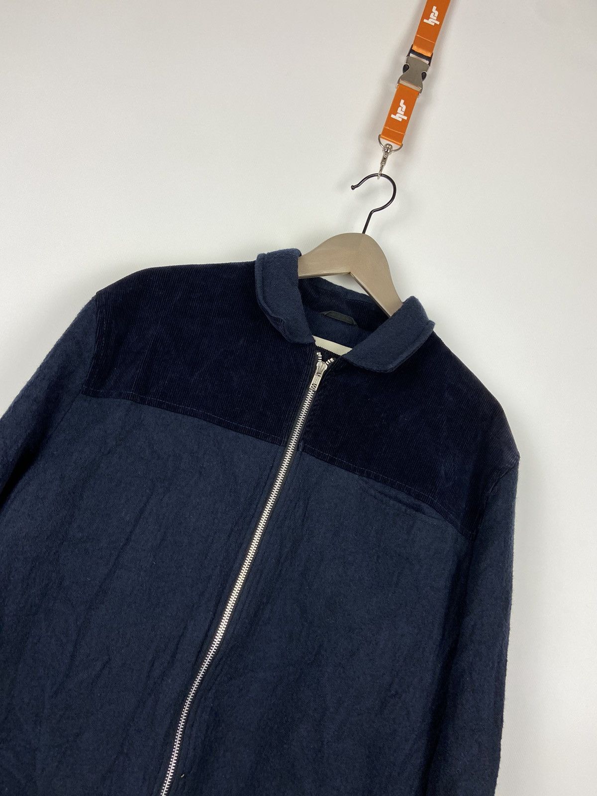 Designer × Oliver Spencer Oliver Spencer Corduroy/Wool Zip Up Jacket Blue Men Size US S / EU 44-46 / 1 - 7 Thumbnail