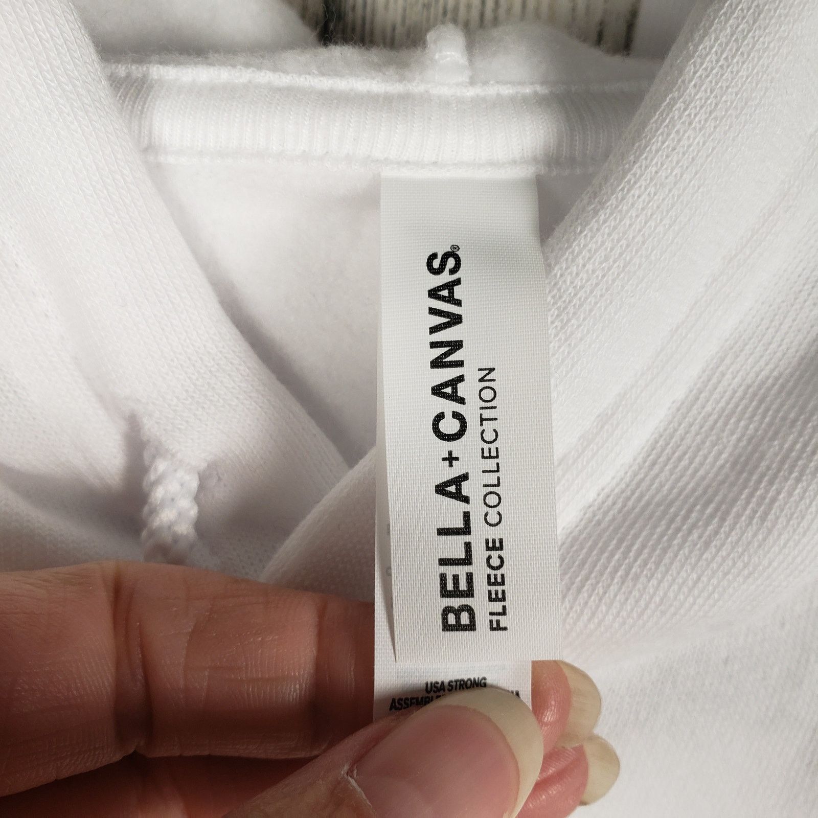 Other NWOT Bella + Canvas White Fleece Pullover Hoodie Size XS Size XS / US 0-2 / IT 36-38 - 5 Thumbnail