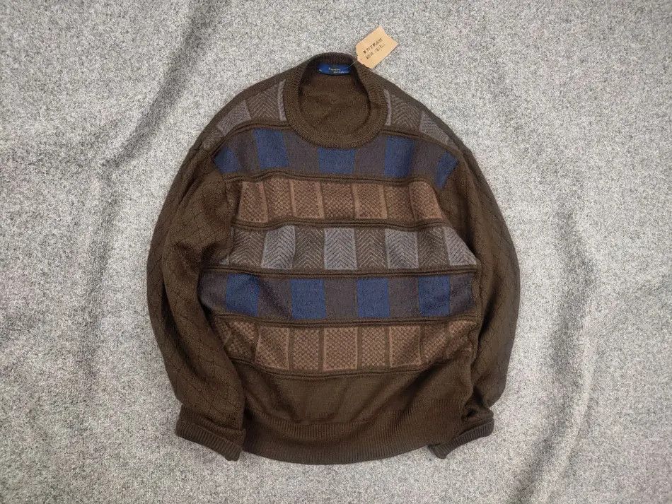 Japanese Brand Vintage 90's Aspetiva Japan made Pattern Hand Knit Sweater Size US L / EU 52-54 / 3 - 1 Thumbnail