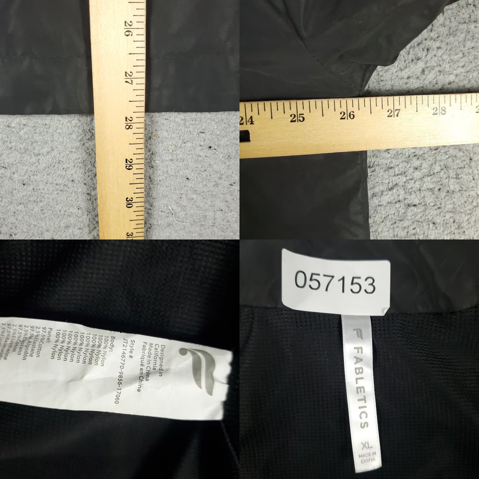 Fabletics Fabletics Windbreaker Jacket Mens XL Gray Nylon Full Zip Golf Outdoor Sports Size US XL / EU 56 / 4 - 8 Thumbnail