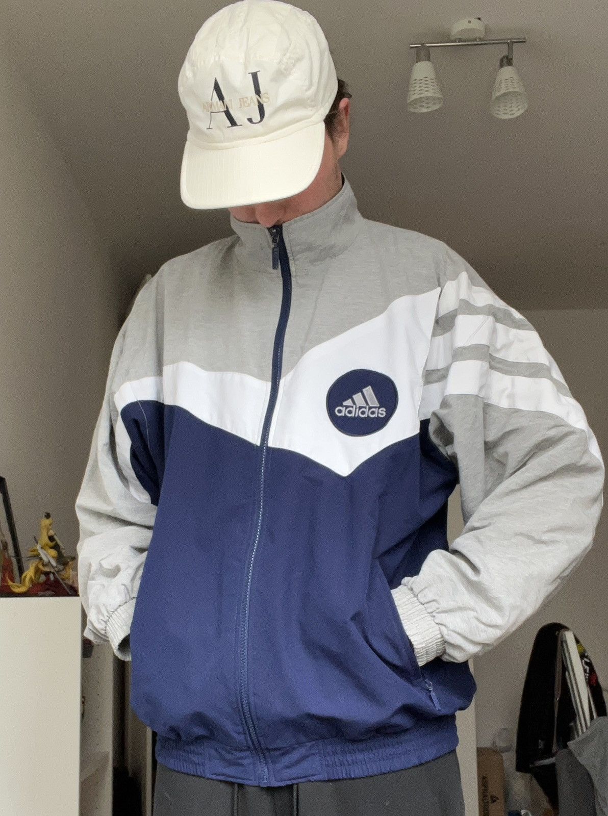 Adidas × Vintage Adidas vintage track jacket embroidered logo 90s rave Size US L / EU 52-54 / 3 - 1 Thumbnail