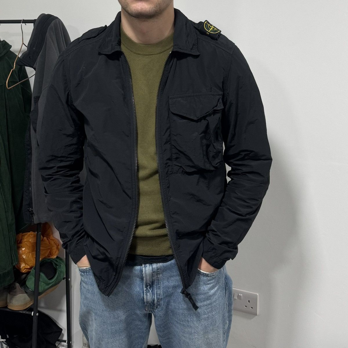 Stone Island Stone Island Lightweight Zip Jacket – Size S – Black Size US S / EU 44-46 / 1 - 1 Thumbnail