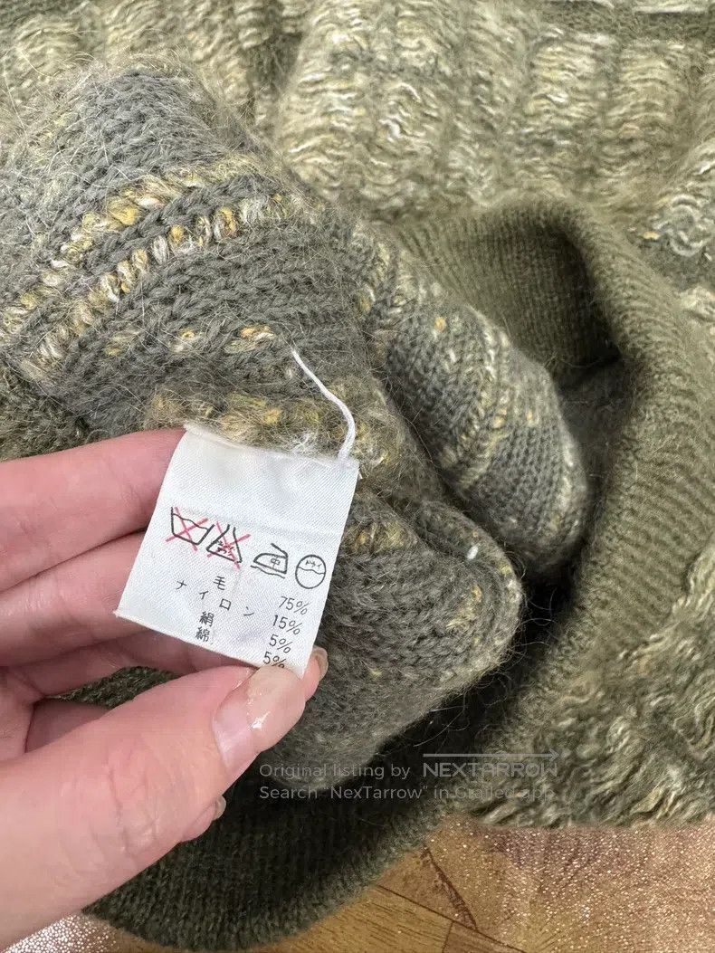 Issey Miyake Issey Miyake Army Green Knit Sweater Size M / US 6-8 / IT 42-44 - 7 Thumbnail