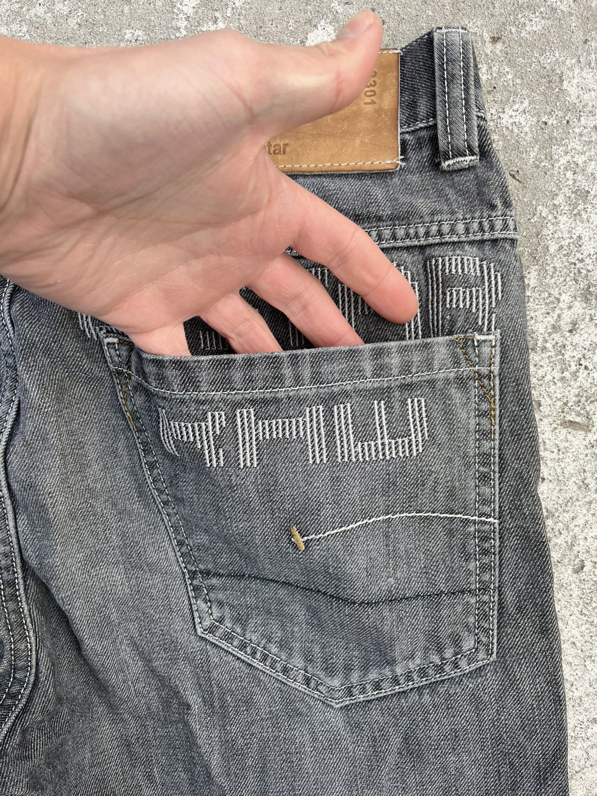 G-Star × Japanese Brand × Le Grande Bleu (L.G.B.) Vintage Big Logo G-Star Faded Jeans Rick Owens Style Denim Size US 32 / EU 48 - 8 Thumbnail