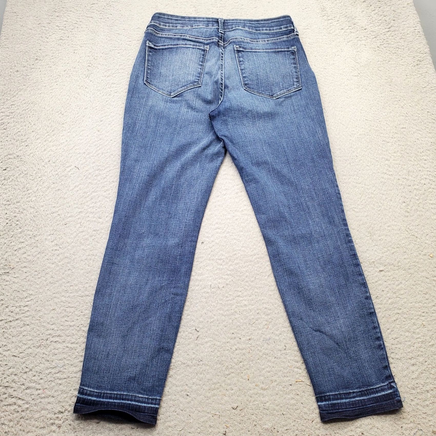 NYDJ NYDJ Womens 8 Blue Denim Straight Leg Jeans 5-Pocket Pockets Inseam 26.5" Regular Fit Nydj Size 30" / US 8 / IT 44 - 2 Thumbnail