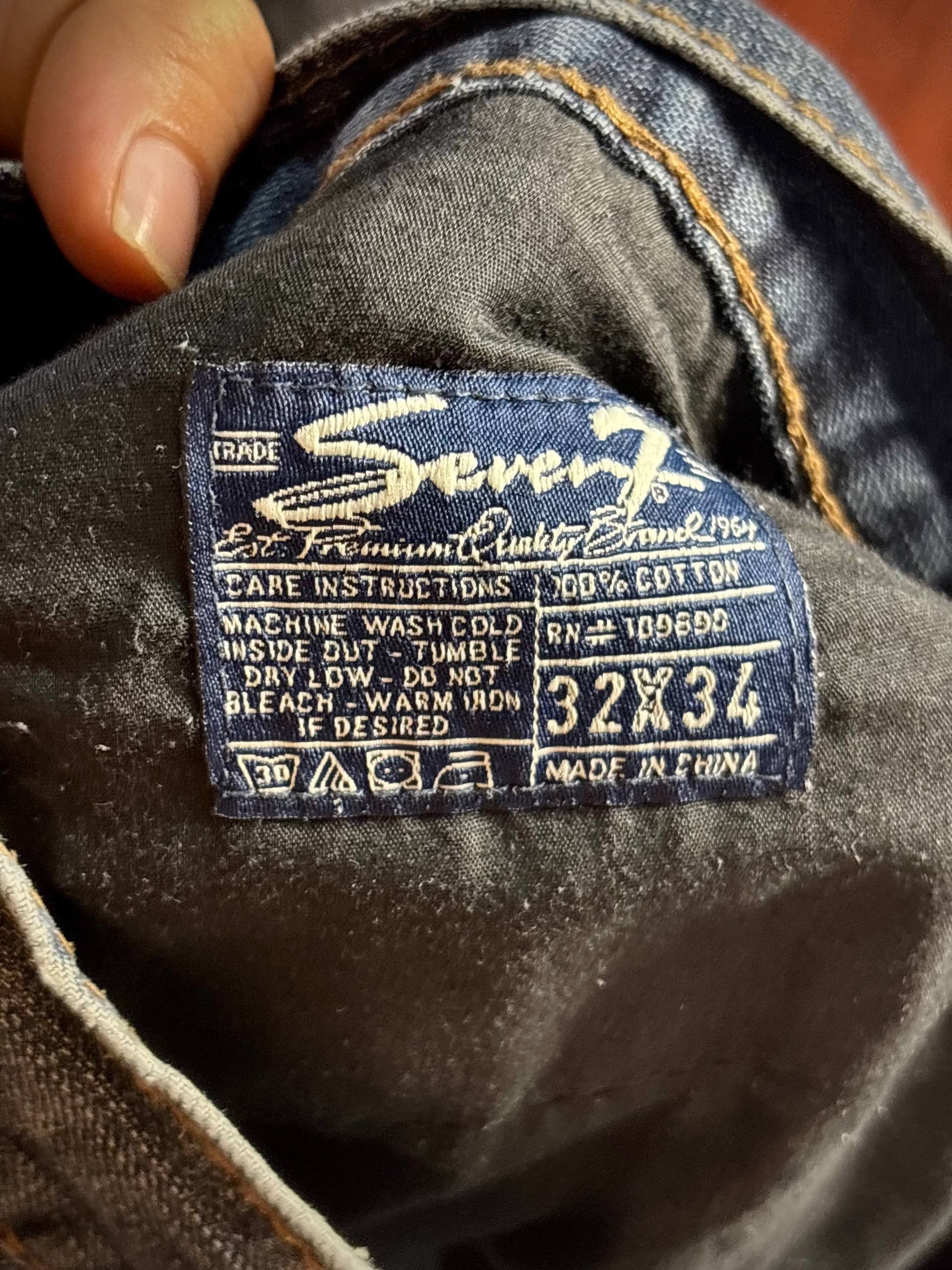 If Six Was Nine Vintage Y2K Seven Jeans Flap Pocket Bootcut Pants Fade Wash Size US 34 / EU 50 - 8 Thumbnail