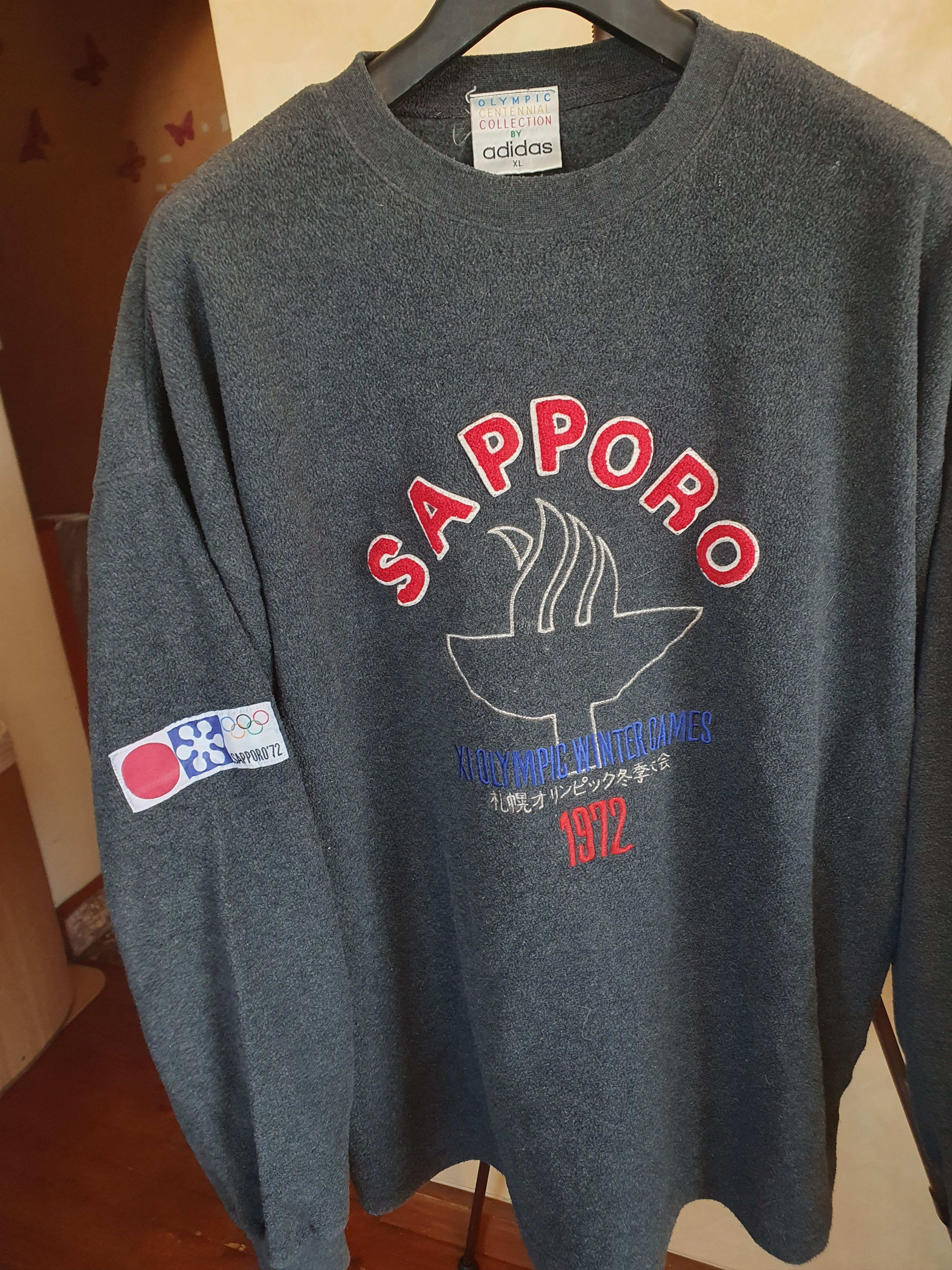 Adidas × Japanese Brand × Vintage Adidas Sapporo XI Olimpic Winter Games 1972 Vintage Fleece Size US XL / EU 56 / 4 - 12 Thumbnail