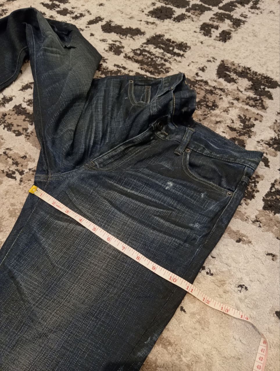 If Six Was Nine Vintage Schlussel Japan Distressed Look Jeans Size US 31 - 15 Thumbnail
