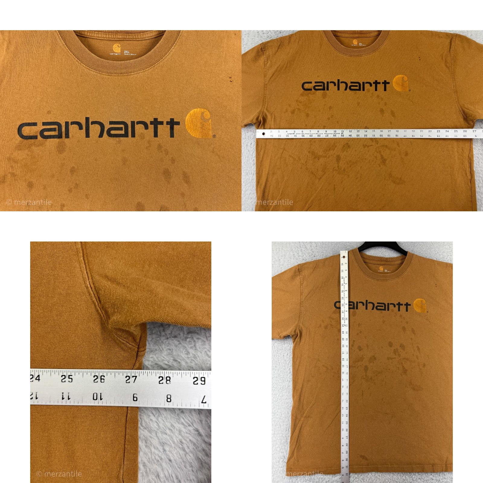 Carhartt Carhartt Mens T-Shirt 2XL Yellow Short Sleeve Crew Neck 100% Cotton Pocket K195 Size US XXL / EU 58 / 5 - 9 Thumbnail