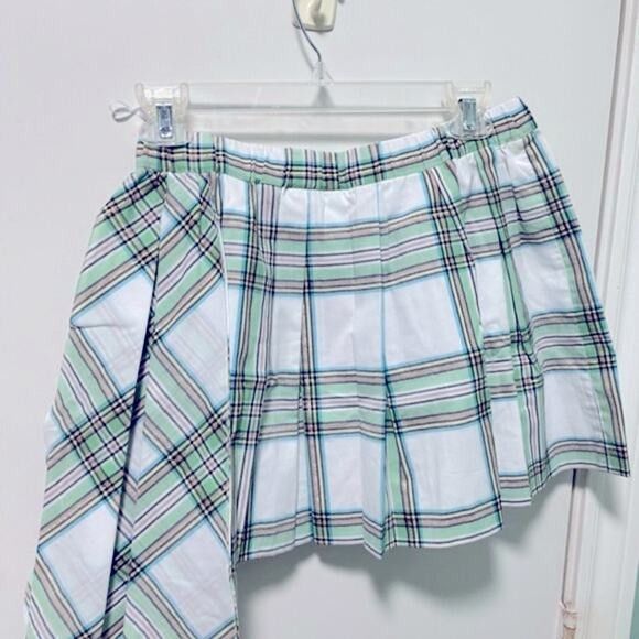 N21 N21 tartan Mini skirt green and white size 8 Size 30" / US 8 / IT 44 - 6 Thumbnail