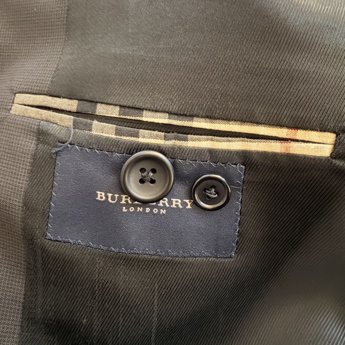 Burberry Burberry London Blazer 42R Black 100% Wool Union Made USA Size 42R - 19 Thumbnail