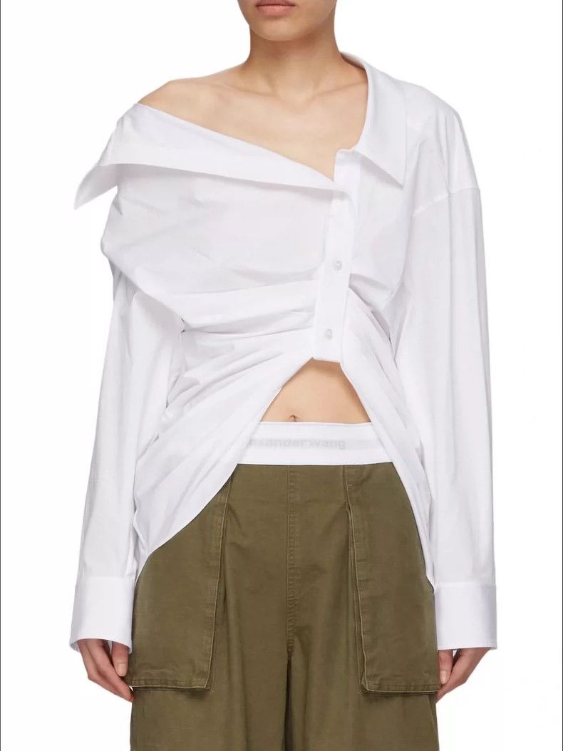 Alexander Wang Alexander Wang Asymmetric Off-Shoulder Shirt Size XS / US 0-2 / IT 36-38 - 1 Thumbnail