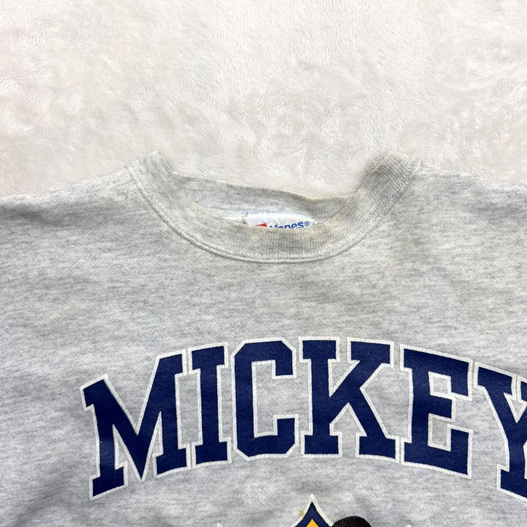 Hanes VINTAGE Hanes Mickey Mouse Sweatshirt Mens XL Gray Graphic Fleece USA Size US XL / EU 56 / 4 - 3 Thumbnail