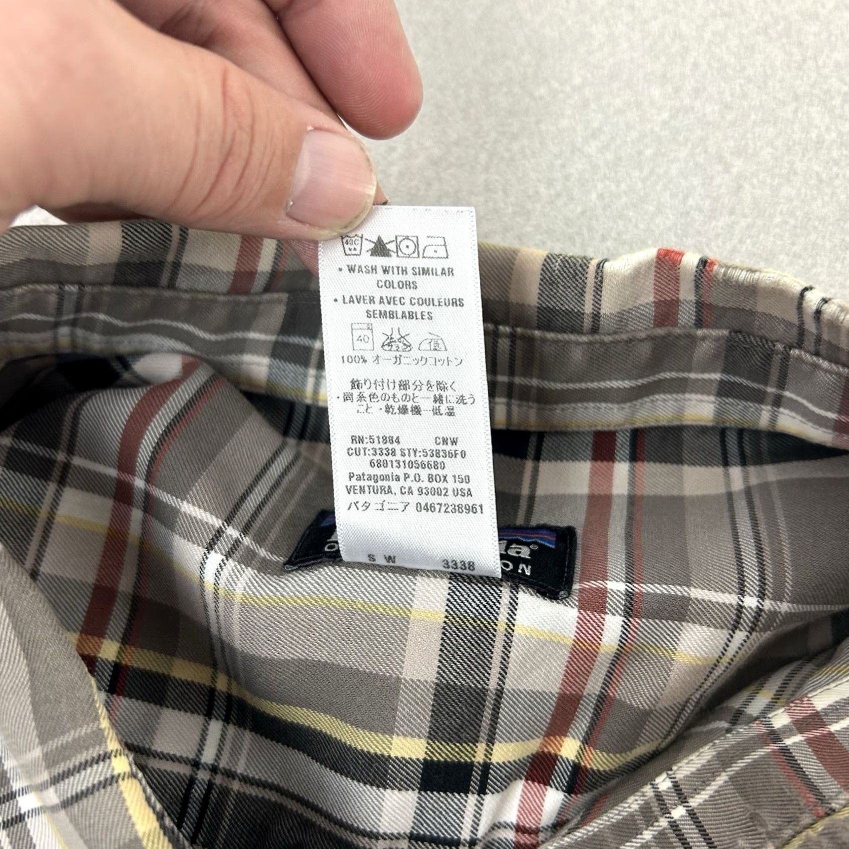 Patagonia Patagonia Shirt Mens 2XL Gray Plaid Organic Cotton Button Up Long Sleeve Flaw (Pre-owned) Size US XXL / EU 58 / 5 - 5 Thumbnail
