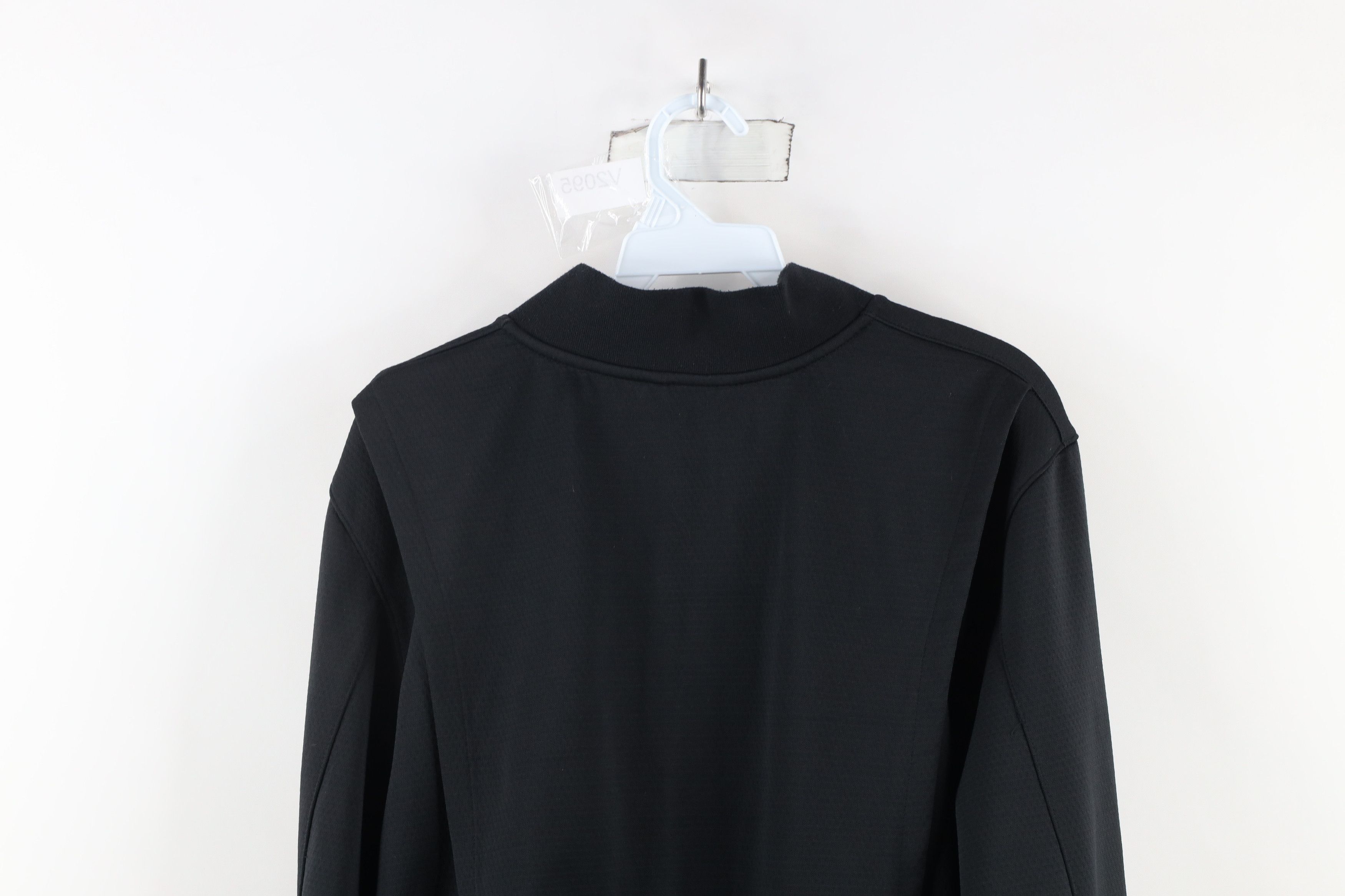 Nike × Vintage Nike Scott Mini Swoosh Knit Full Zip Bomber Jacket Black Size US XL / EU 56 / 4 - 14 Thumbnail