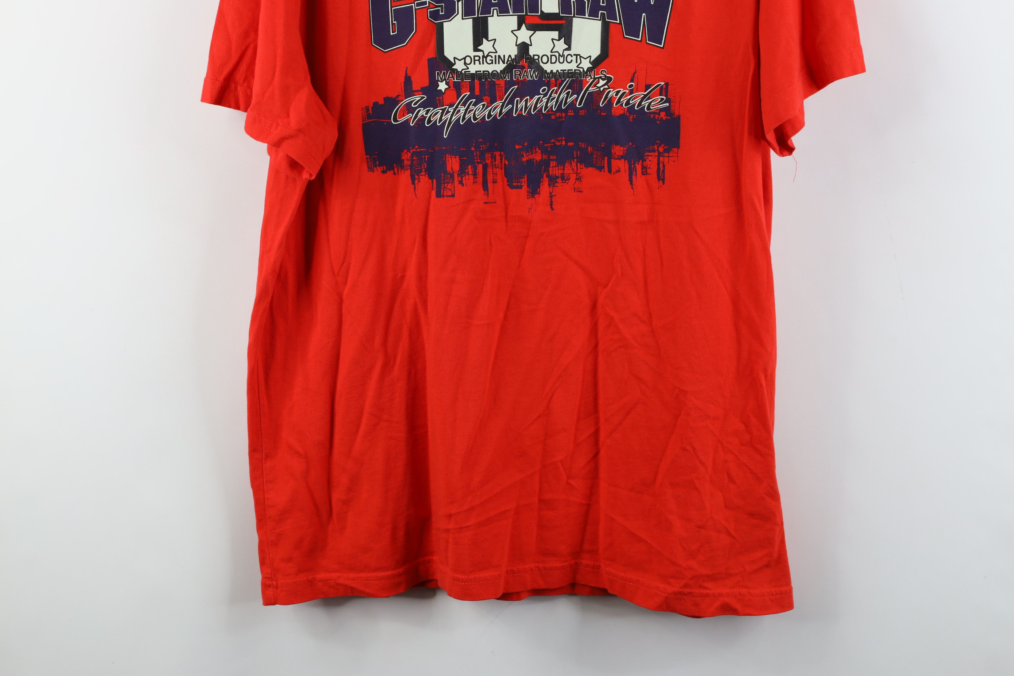 G-Star × Vintage G-Star Raw Denim Spell Out City Skyline Short Sleeve T-Shirt Size US L / EU 52-54 / 3 - 3 Thumbnail
