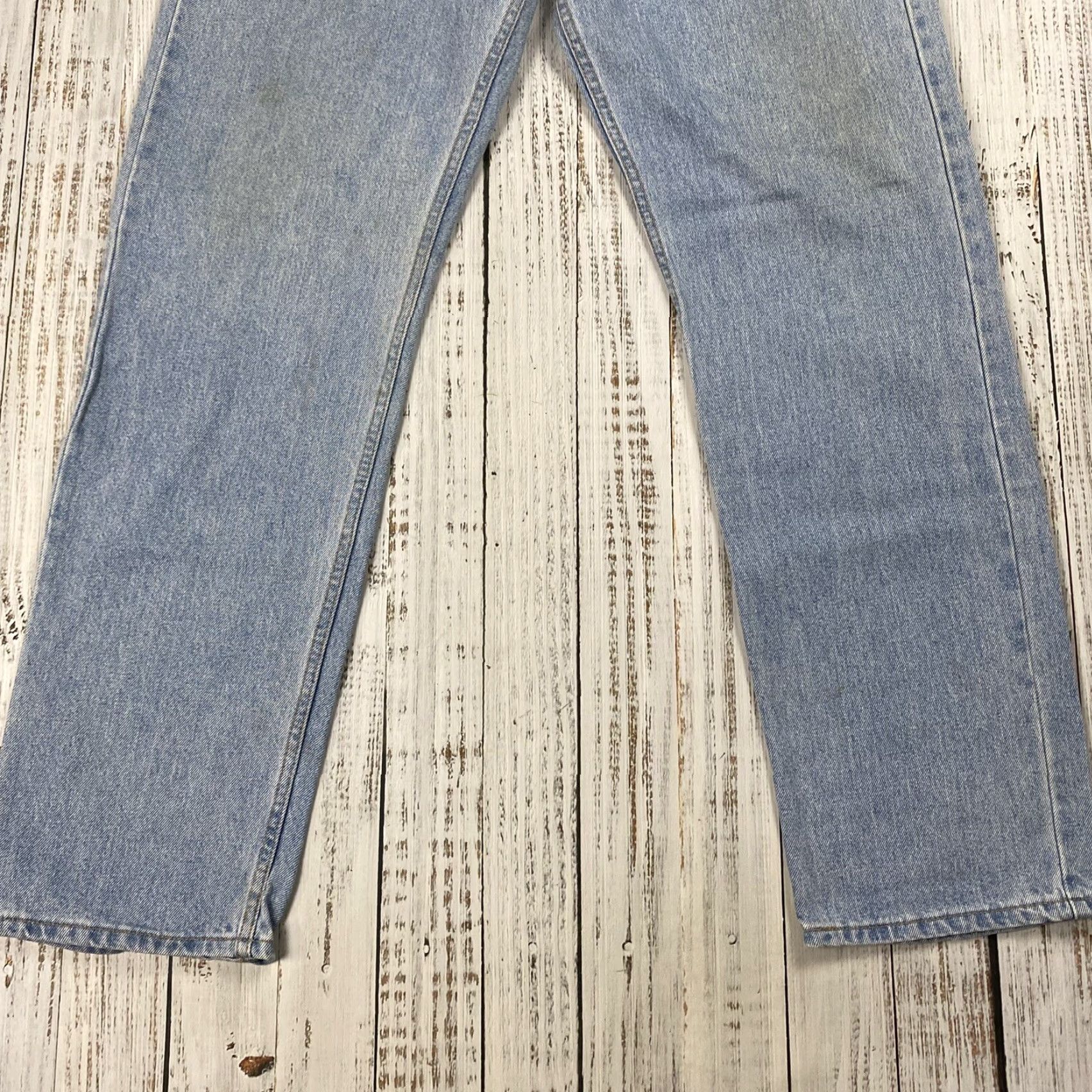 Levi's VINTAGE LEVI'S 505 BLUE JEANS Regular Fit Straight Leg Size 38x32 Light Wash Mens Size US 38 / EU 54 - 3 Thumbnail