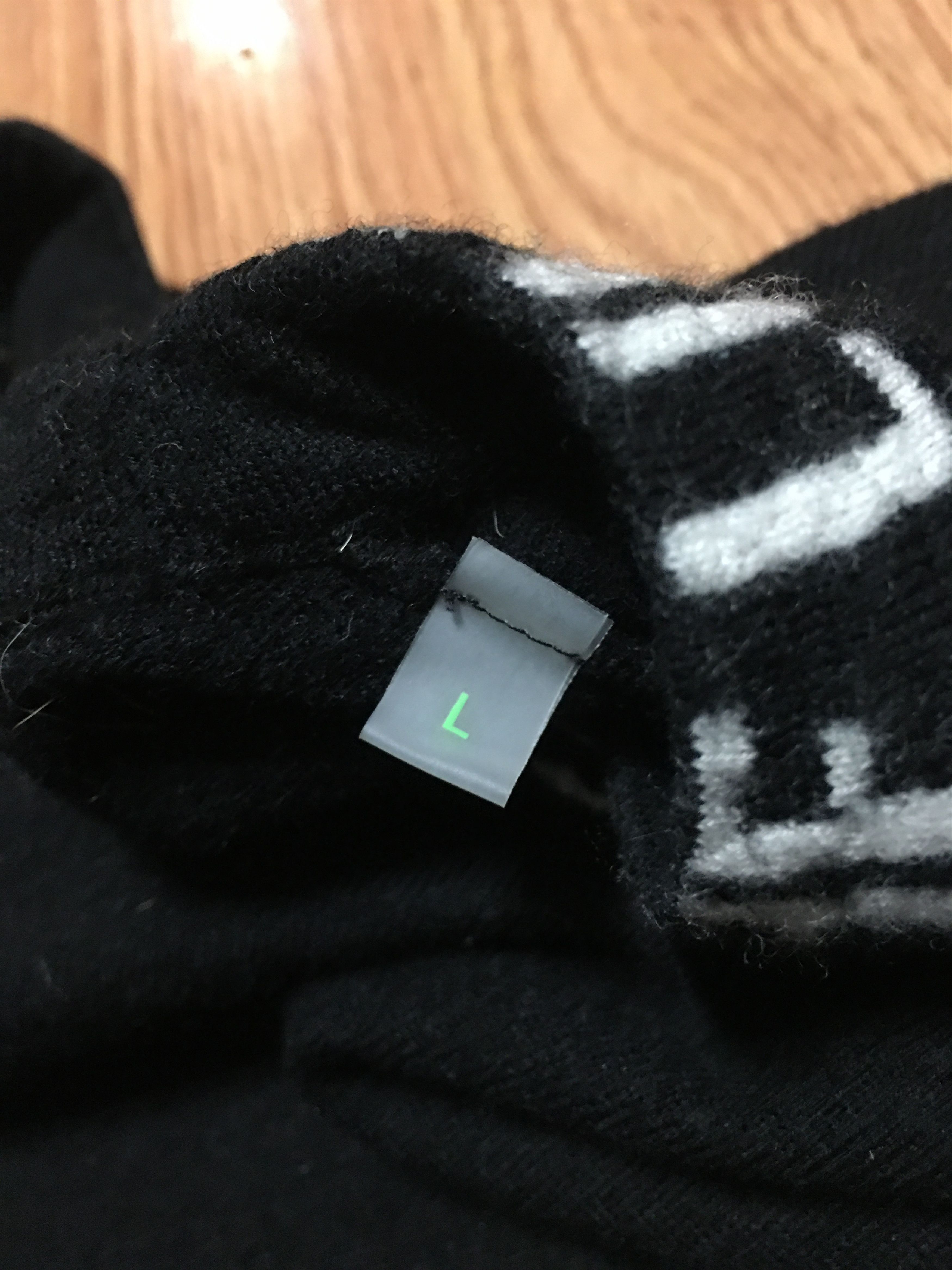 Designer FROM FUTURE Prime Wool Black Sweater "Sky is the limit" Size L / US 10 / IT 46 - 10 Thumbnail