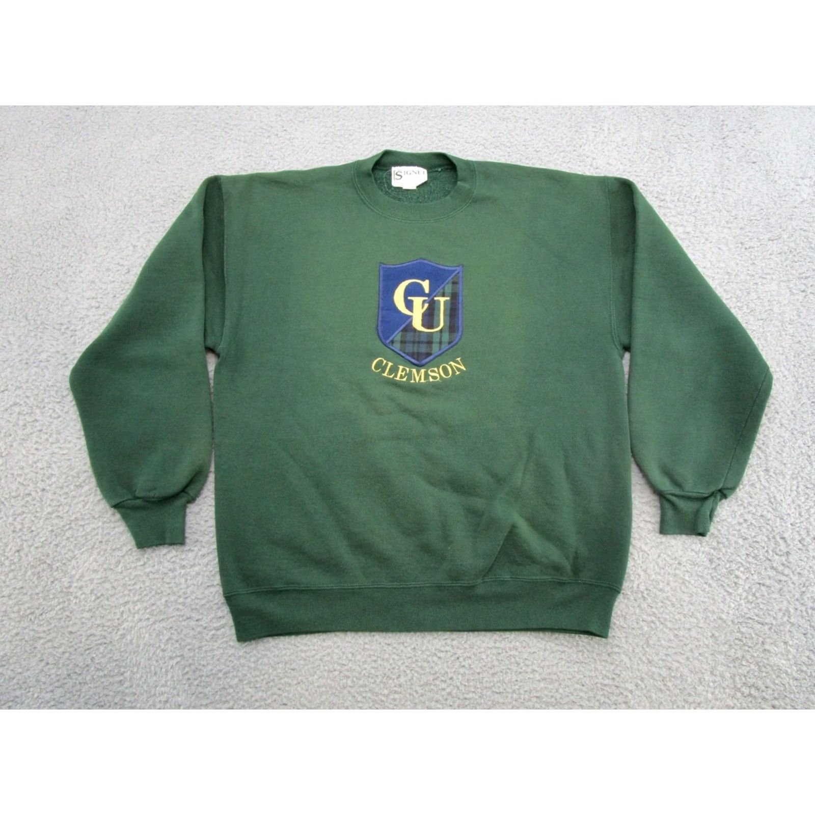 Vintage VINTAGE Clemson University Embroidered Pullover Sweatshirt SZ Large Green Men Sweatshirt University Embroidered Size US L / EU 52-54 / 3 - 2 Thumbnail