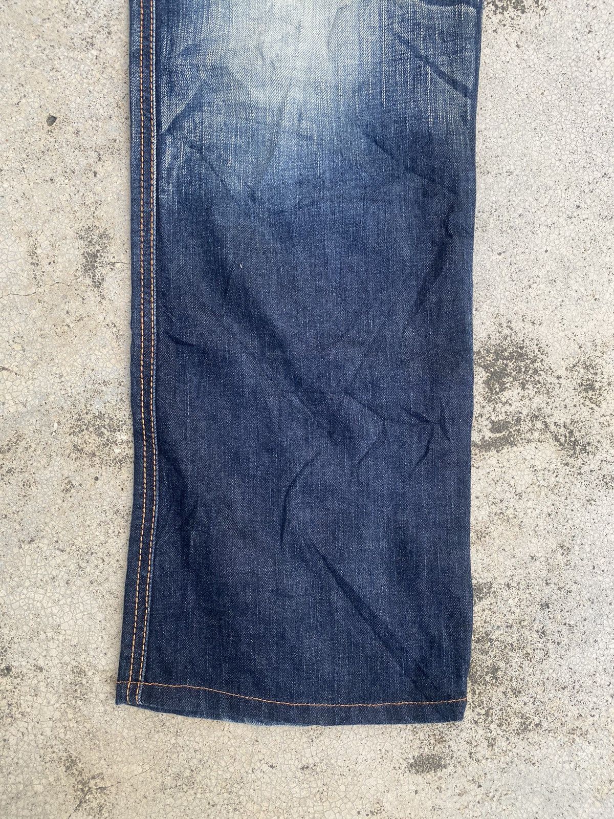 Edwin × Japanese Brand × Vintage Vintage y2k Edwin Blue Trip Faded Claw Mark Denim Jeans Size US 36 / EU 52 - 10 Thumbnail