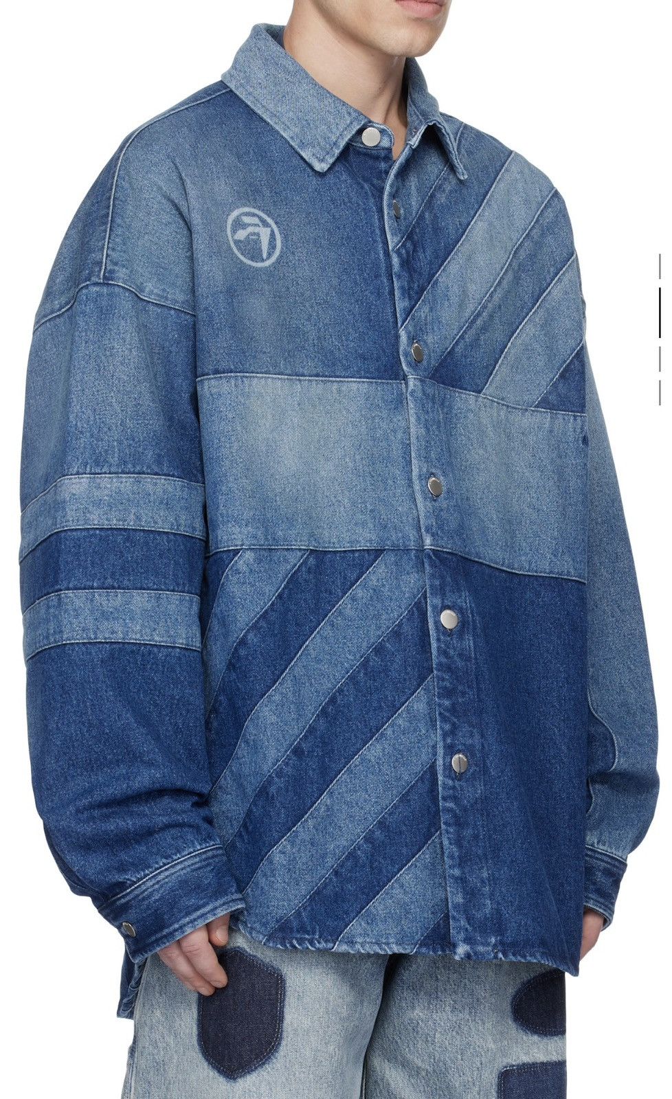 Ambush Design Indigo patchwork denim shirt Size US L / EU 52-54 / 3 - 3 Thumbnail