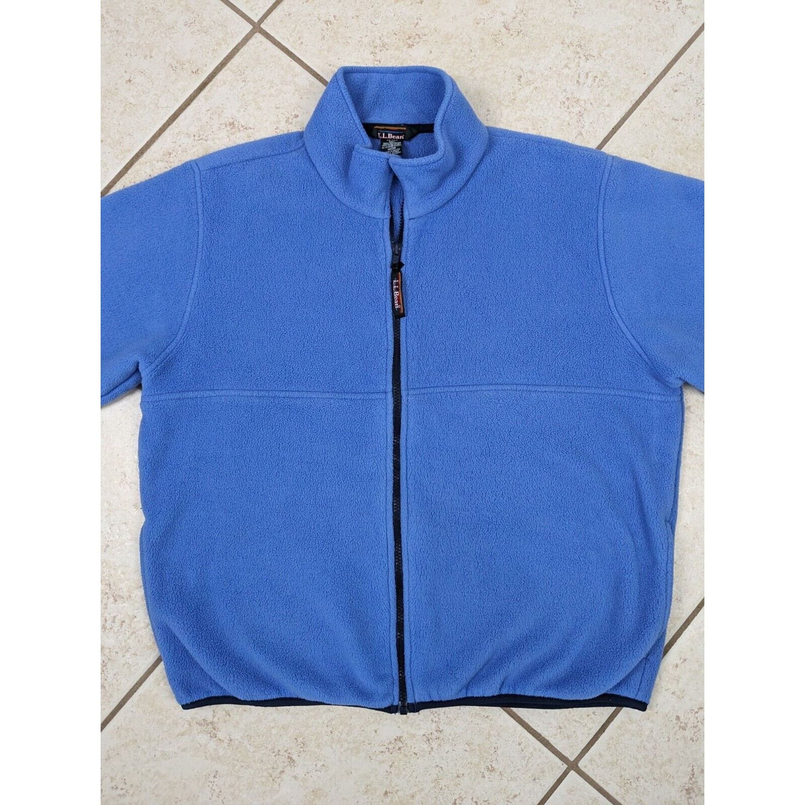 L.L. Bean Vtg LL Bean Jacket Light Blue Lavender Fleece Zip Polartec Size L / US 10 / IT 46 - 3 Thumbnail