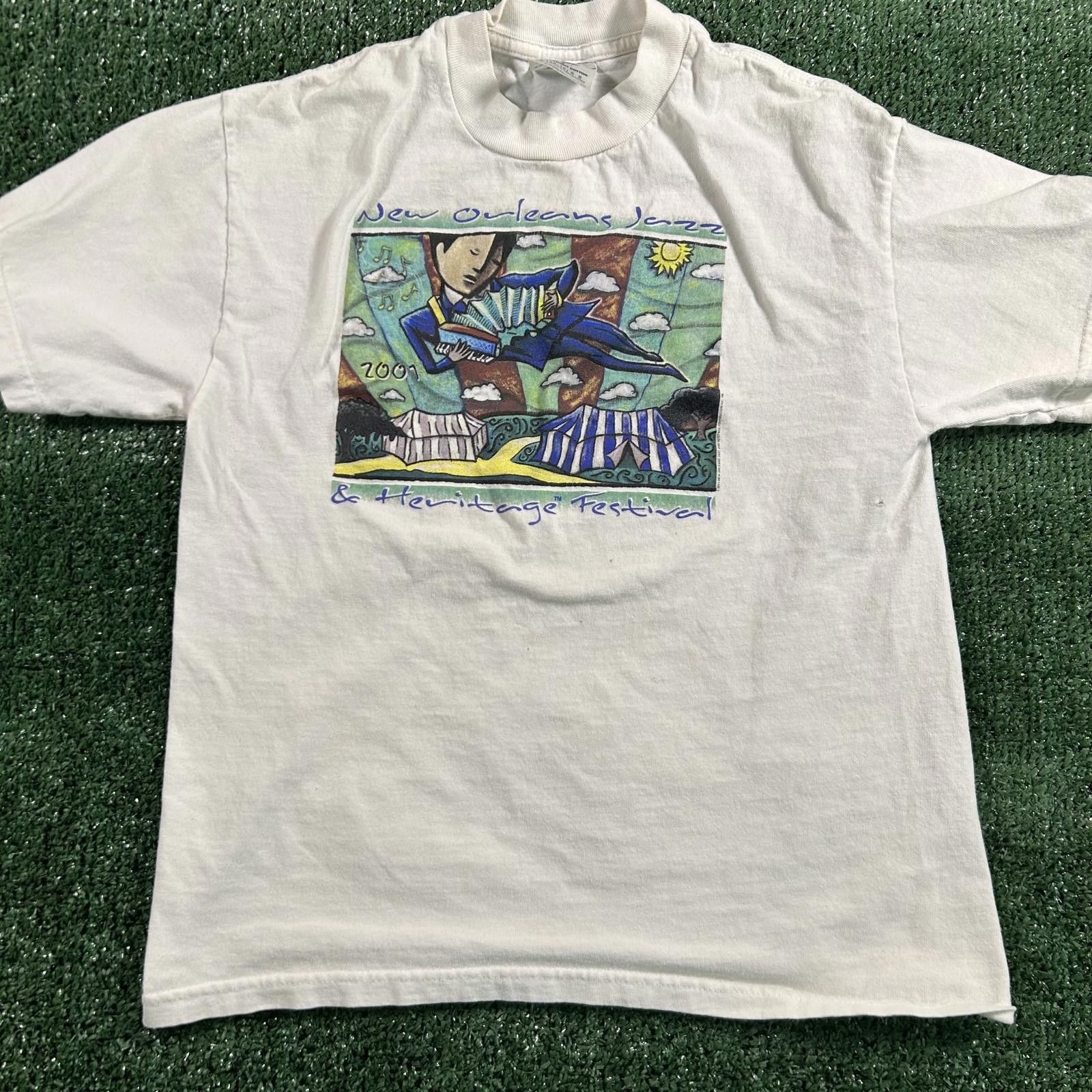 Jerzees Boys Vintage New Orleans White Graphic T-Shirt Size US L / EU 52-54 / 3 - 1 Thumbnail