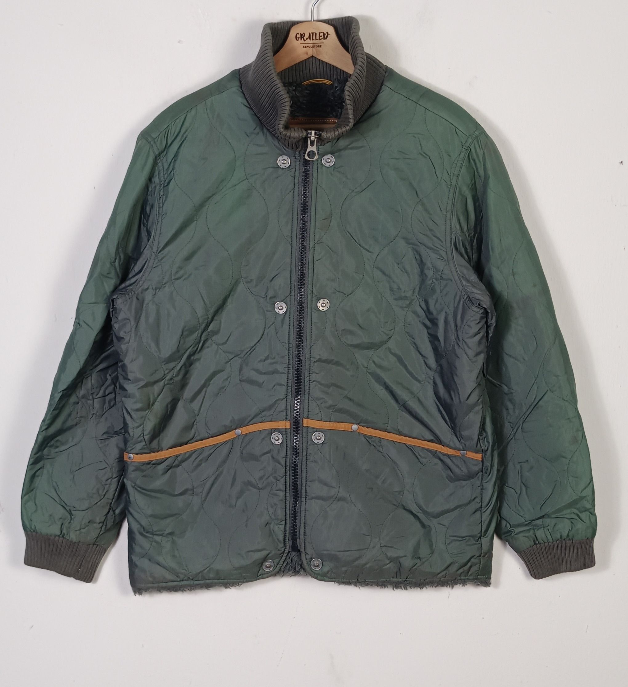 Timberland Boa-lined Quilted Bomber Jacket Lot 10061