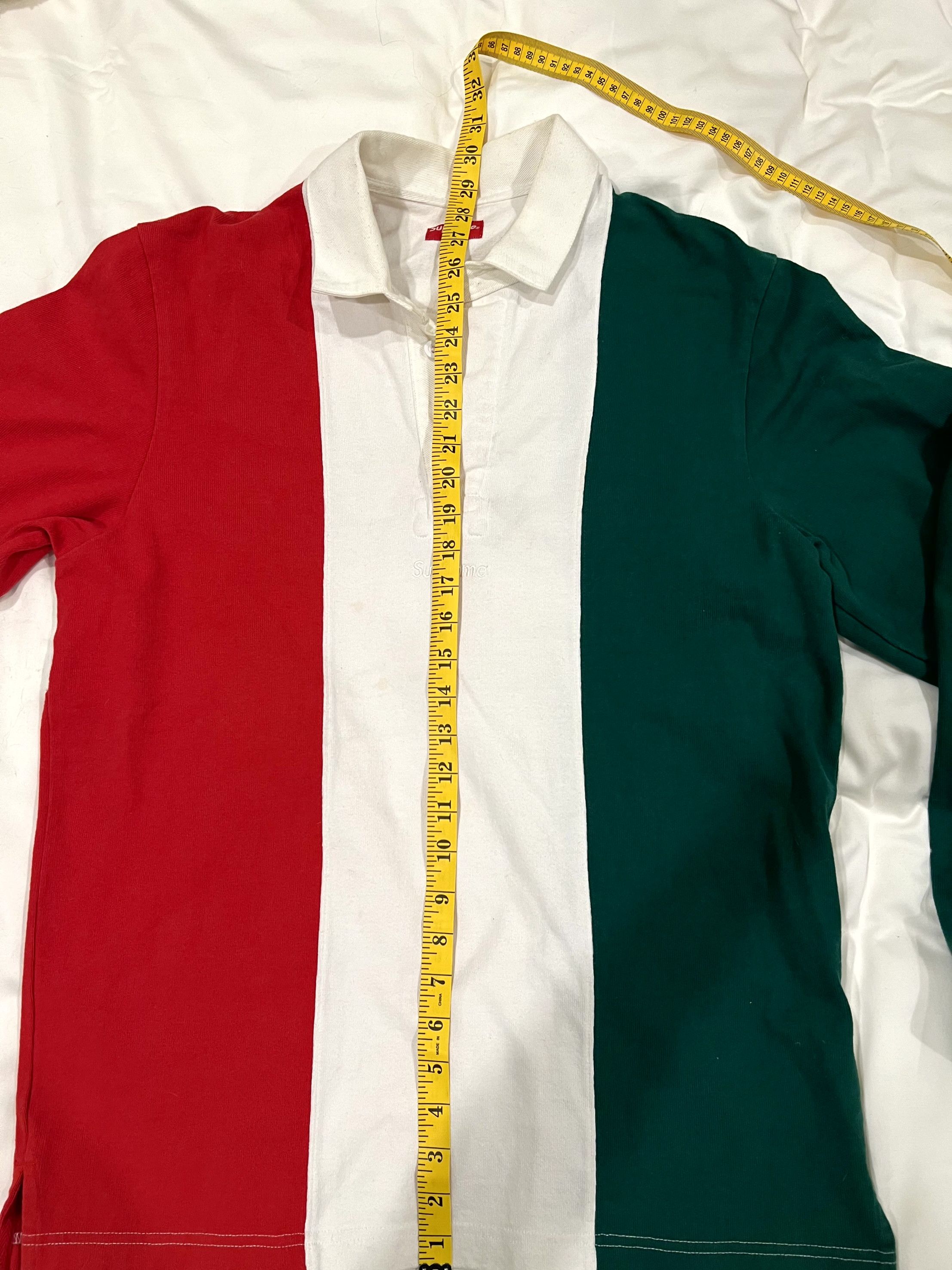 Supreme Split Box Logo Red White Green Rugby Polo Size US M / EU 48-50 / 2 - 5 Thumbnail