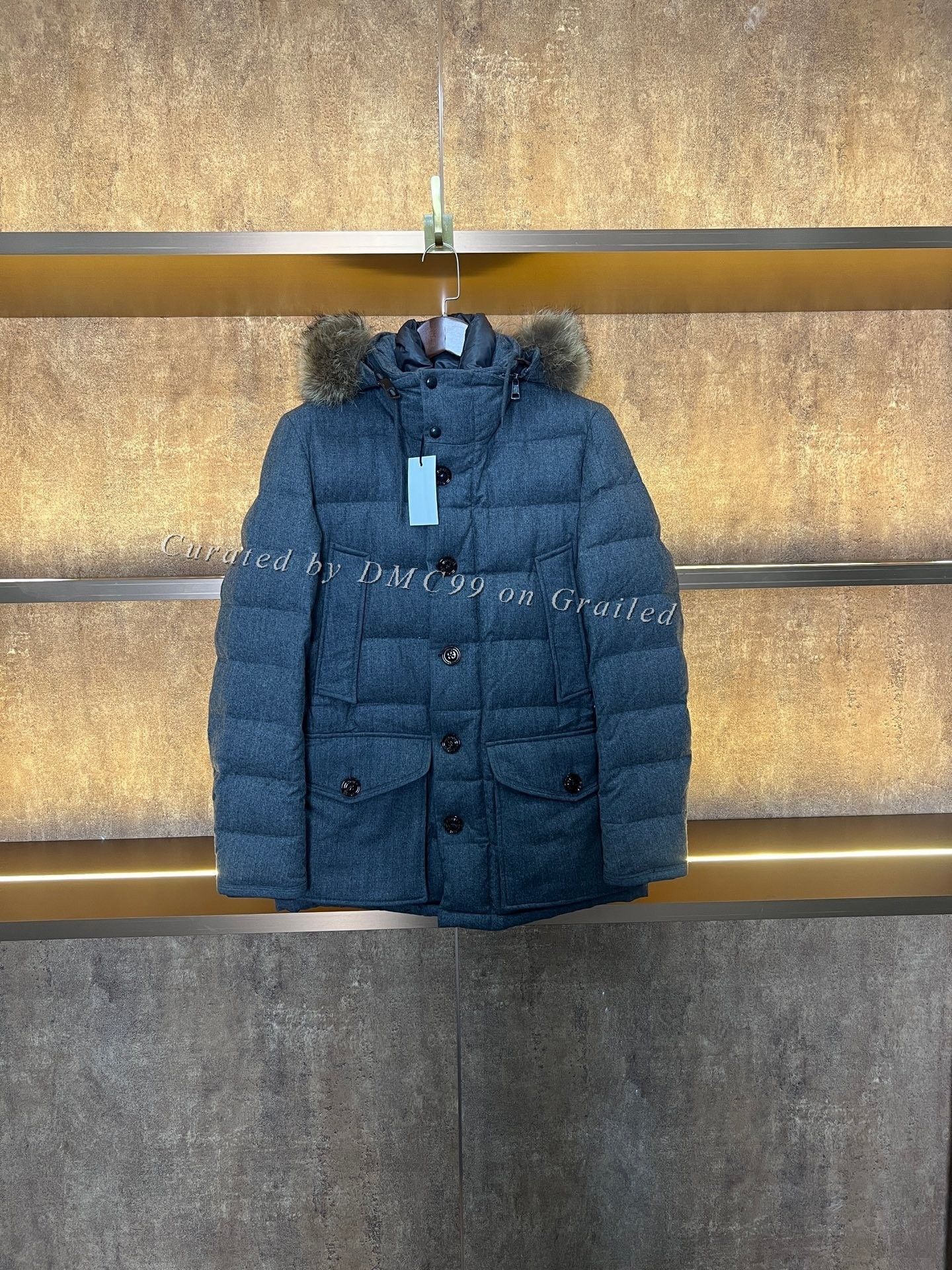 Moncler Moncler Rethel Giubbotto Wool Puffer Coat Parka r£1700
