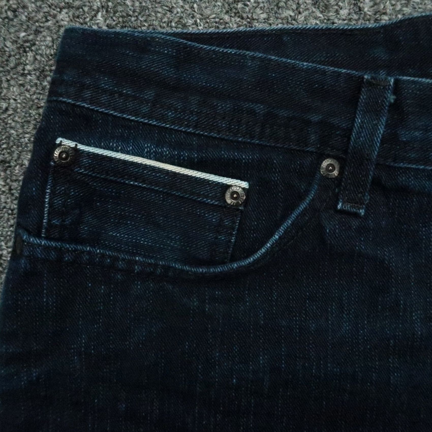 Vintage Naked & Famous Denim Shorts Mens 34 Blue Weird Guy Slubby Indigo Cut Off Denim Jorts Size US 34 / EU 50 - 2 Thumbnail