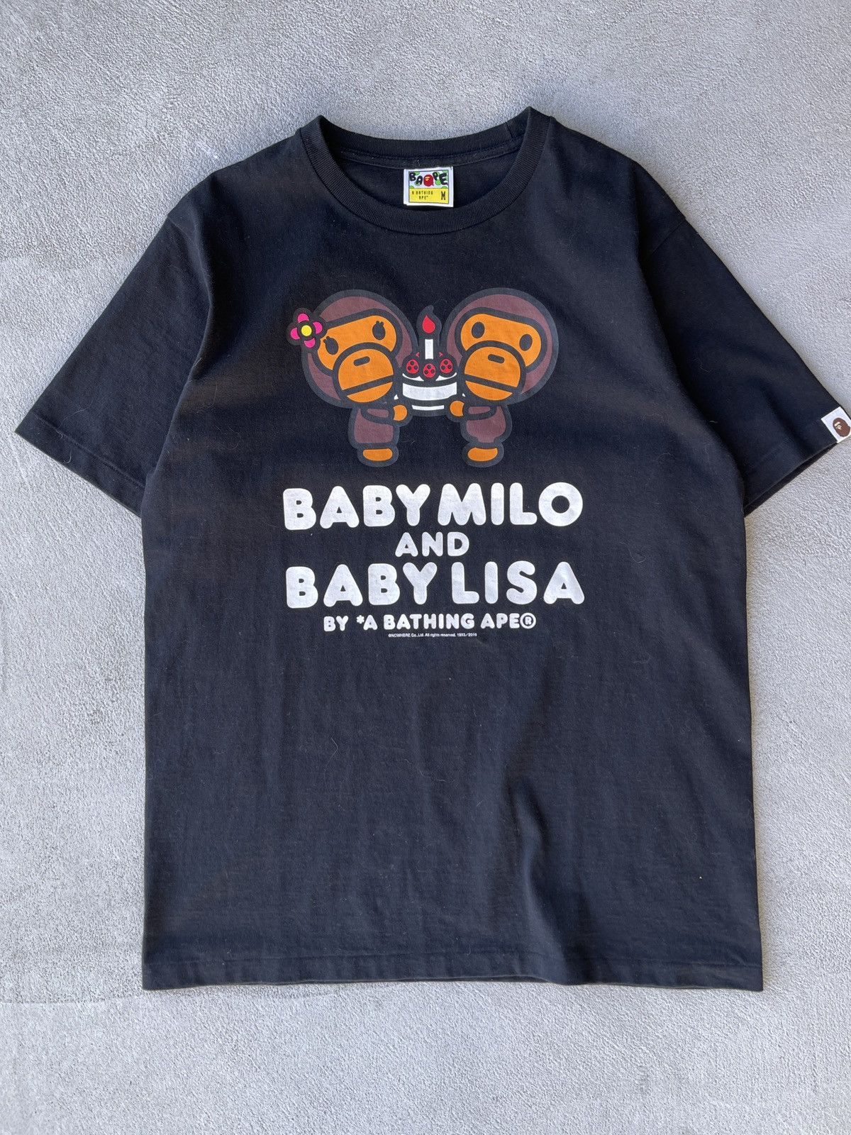 a bathing ape baby milo lisa tシャツ A BATHING APE® Kids Baby Milo & Lisa Skate Ls Tee | Bape