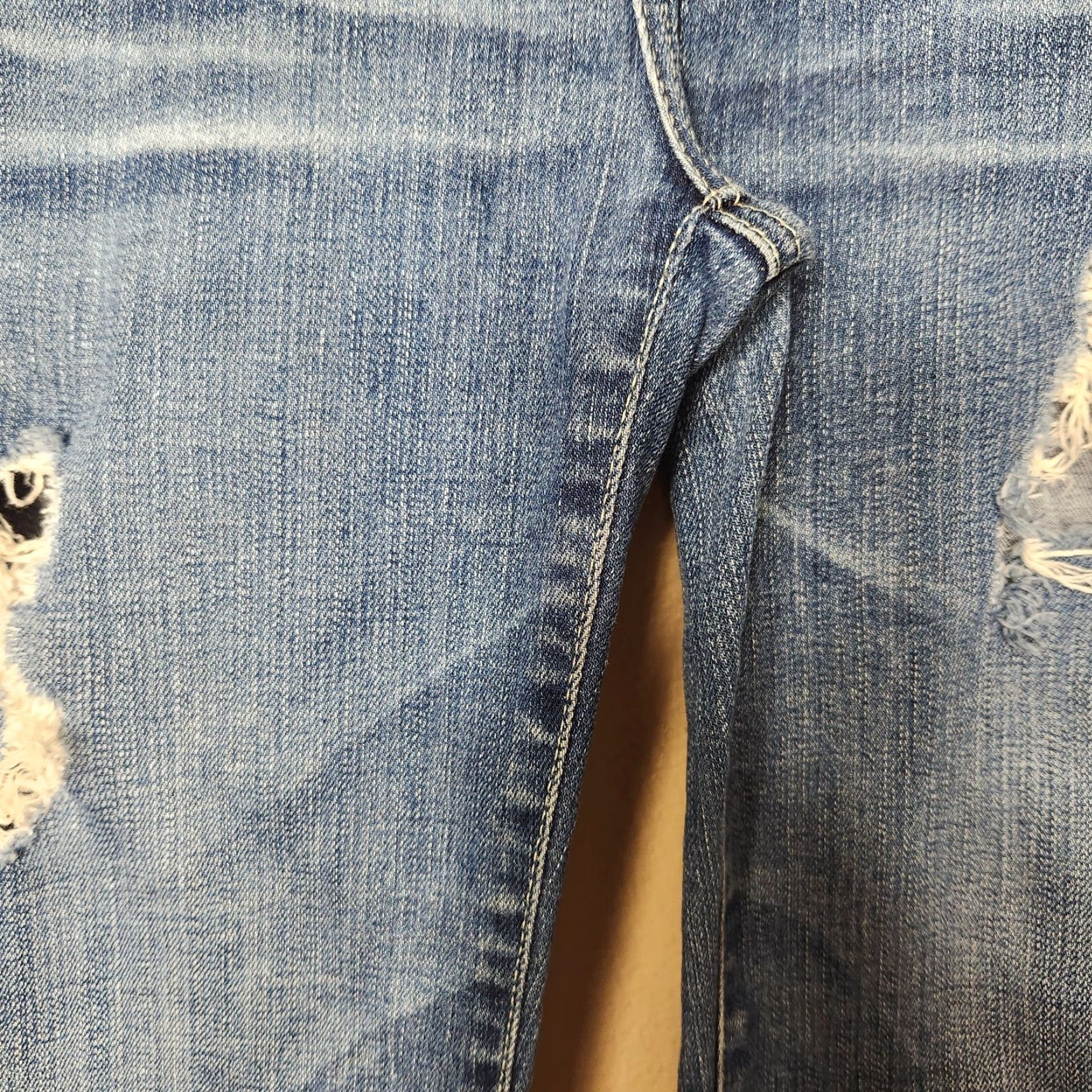 Vintage VINTAGE AG Adriano Goldschmied Stilt Roll-Up Cigarette Distressed Jeans 25 Women Jeans Slim Blue 5-Pocket Design Cigarette Size 42" / US 20 - 6 Thumbnail