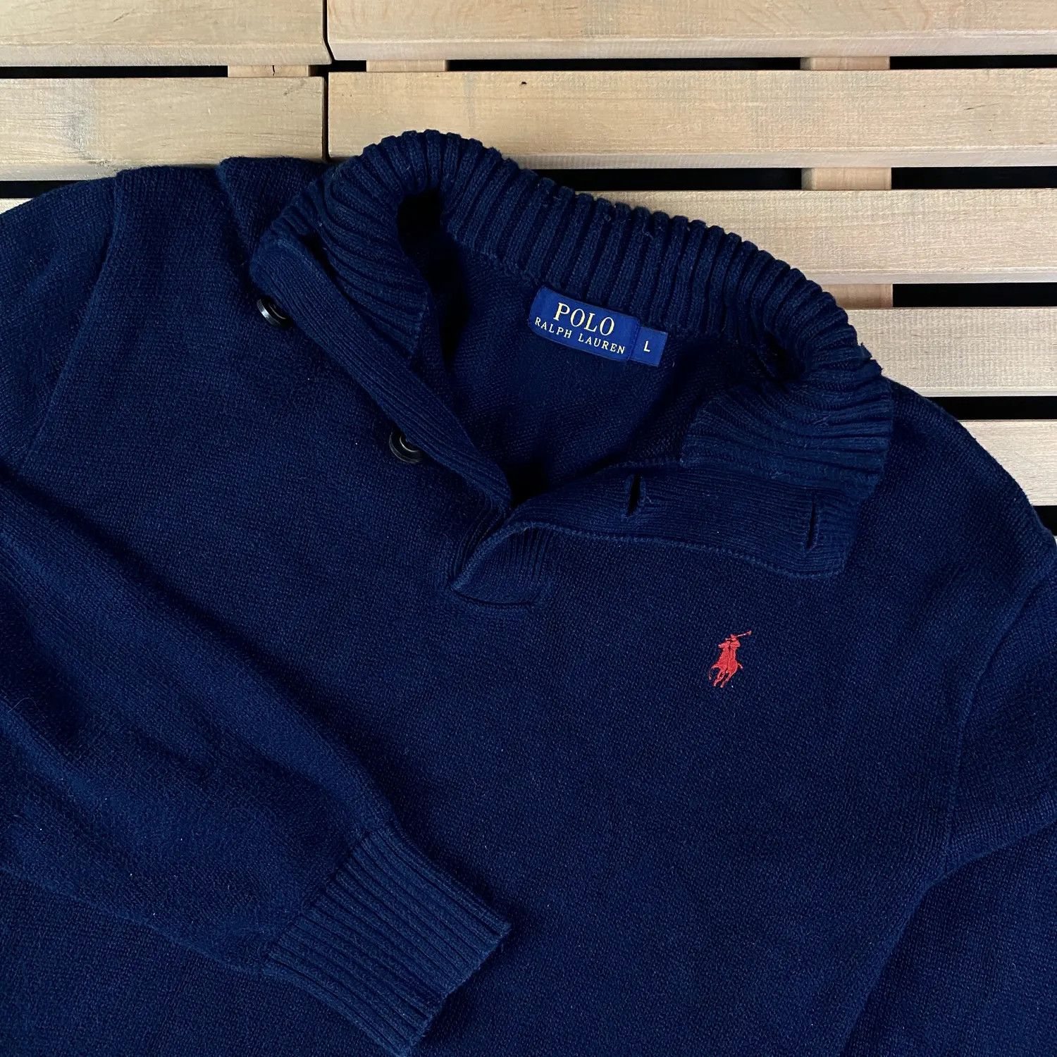 Polo Ralph Lauren Mens Sweater Long Sleeve Polo Ralph Lauren Size L Cotton Size US L / EU 52-54 / 3 - 2 Thumbnail