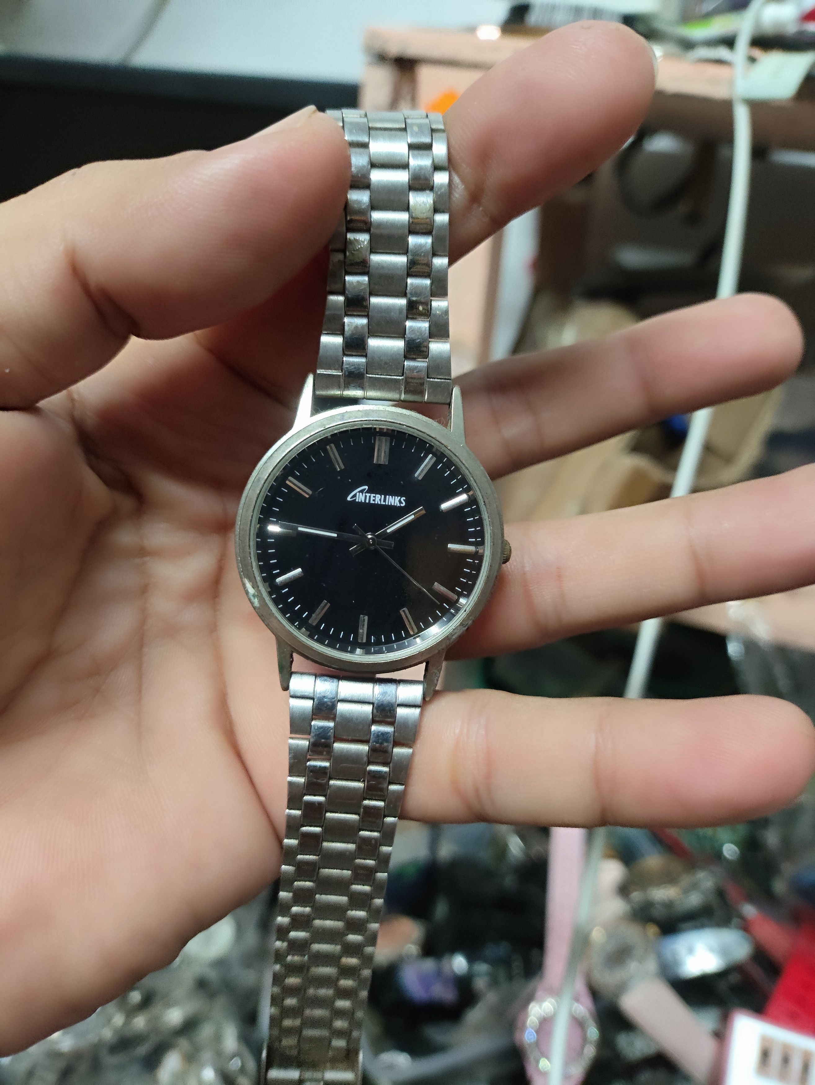 Vintage Vintage "Interlink" Watch JAPAN MOVEMENT Size ONE SIZE - 3 Thumbnail